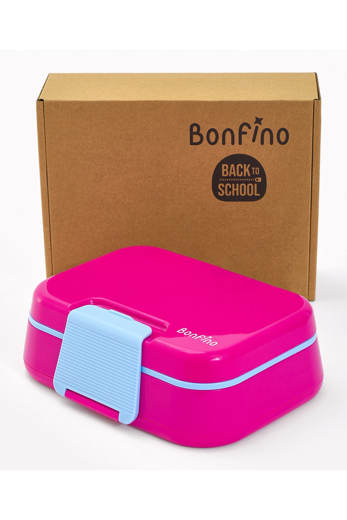 Bonfino-Bonfino Lunch Box with Spoon and Fork, Leak-Resistant Seal, 1145 mL, 21.5 x 14.5 x 7.6 cm - Pink 7