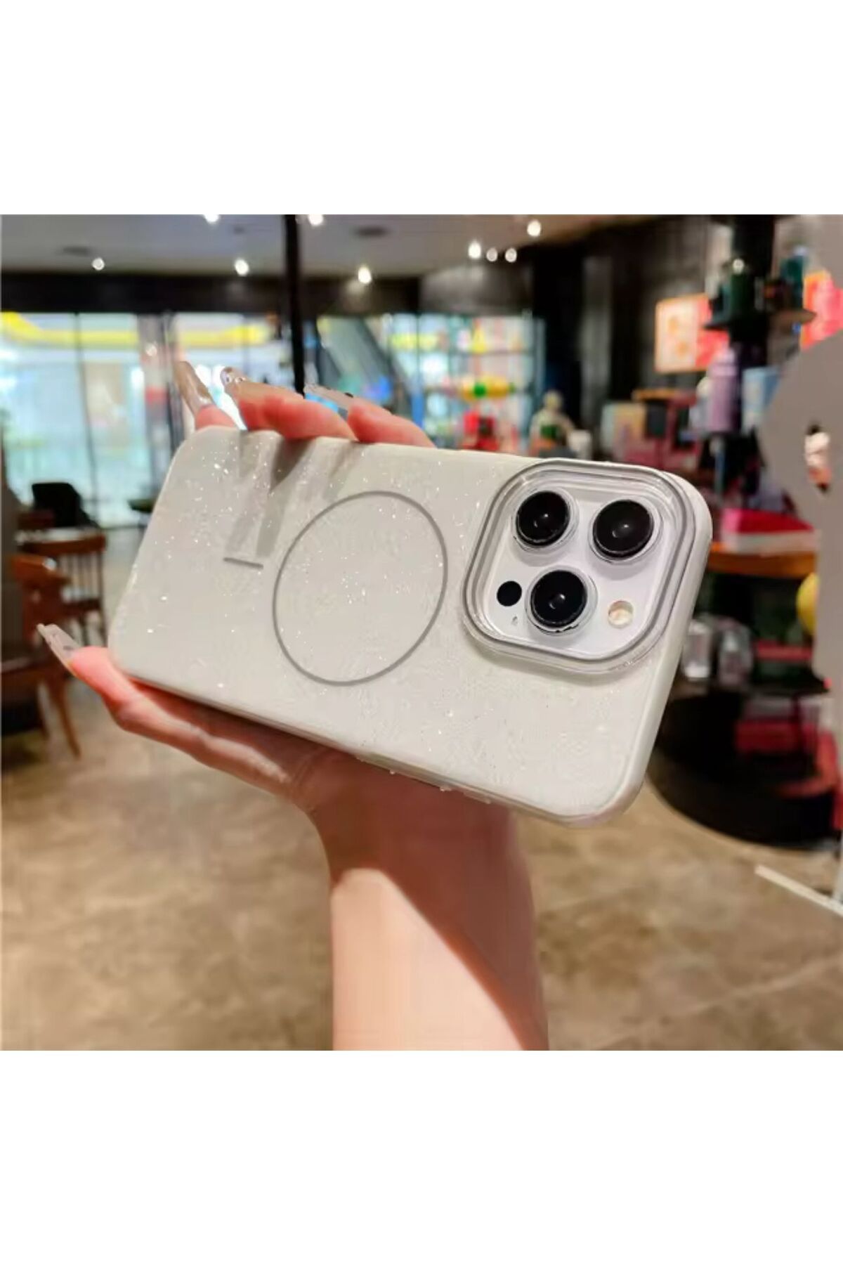 PEXURA TECH İPHONE 16 PRO MAX Simli Magsafeli Ue Premium Telefon Kılıfı