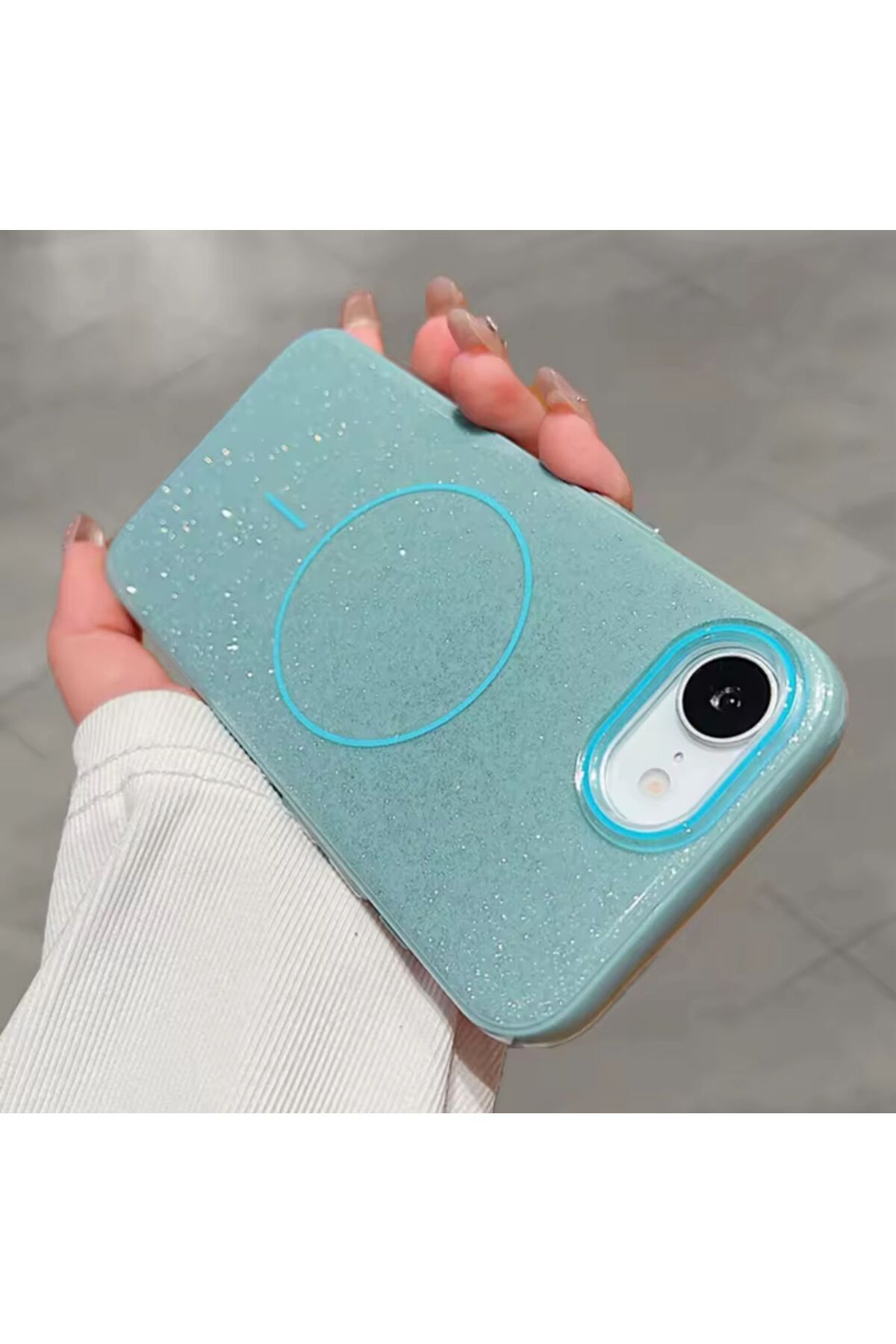 PEXURA TECH İPHONE 16 Plus Simli Magsafeli Ue Premium Telefon Kılıfı