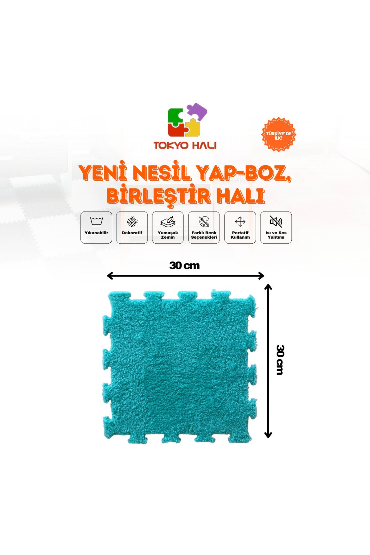 Tokyo Halı Puzzle Halı, Kendi Tasarımını Oluştur, Yapboz Halı, Peluş Halı