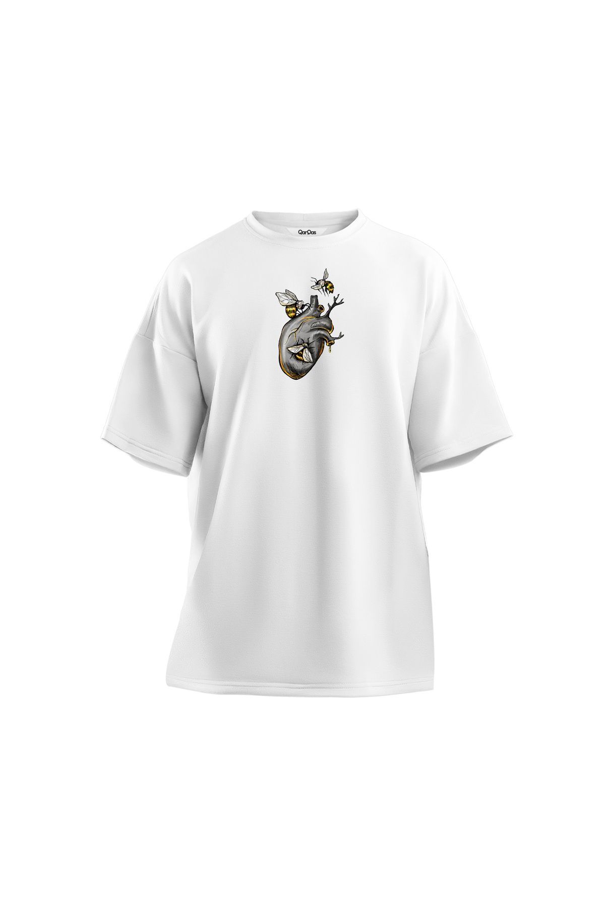 QARQAS STORE Heart and Bee - Oversize Tshirt