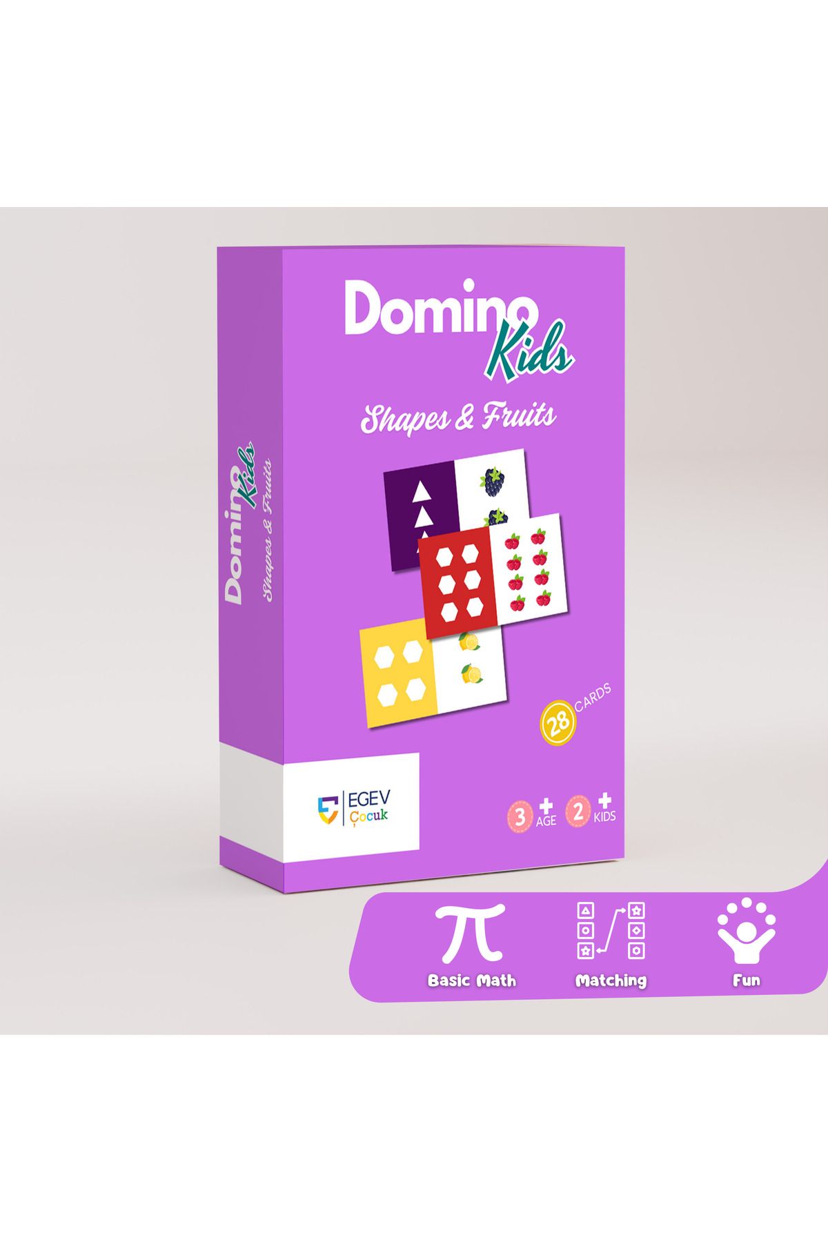 EGEV ÇOCUK Domino Kids Shapes & Fruits Kutu Oyunu