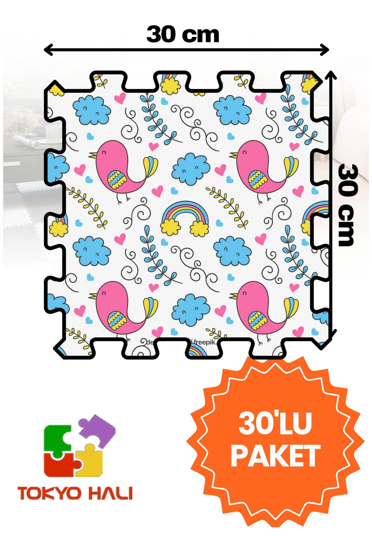 Tokyo Halı Puzzle Halı, Kendi Tasarımını Oluştur, Yapboz Halı, Peluş Halı