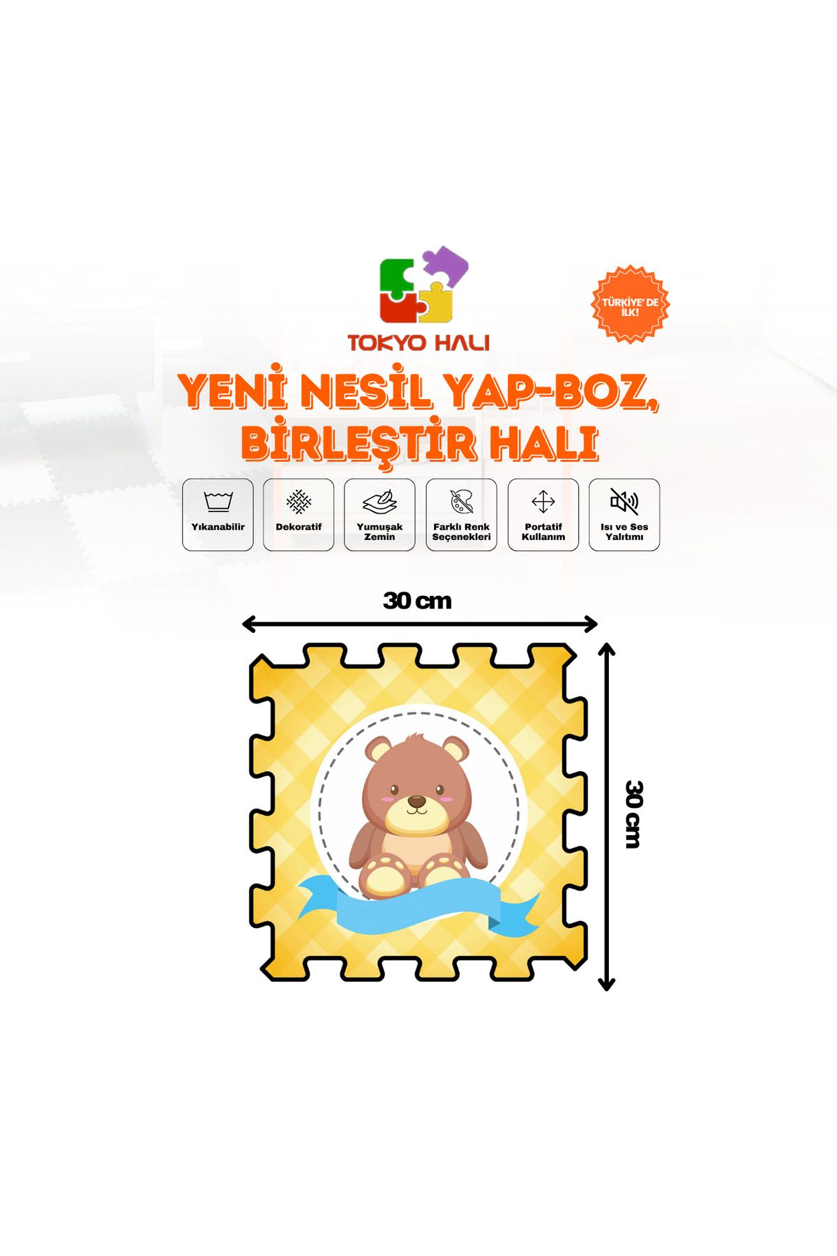 Tokyo Halı Puzzle Halı, Kendi Tasarımını Oluştur, Yapboz Halı, Peluş Halı