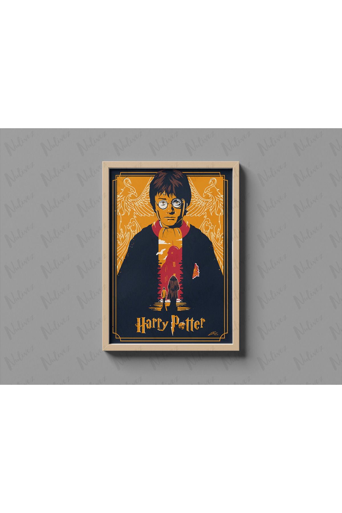 Nulivez Çerçeveli, Harry Potter Tasarımlı Dekoratif Tablo, 300 Micron Antireflecte Korumalı Tablo