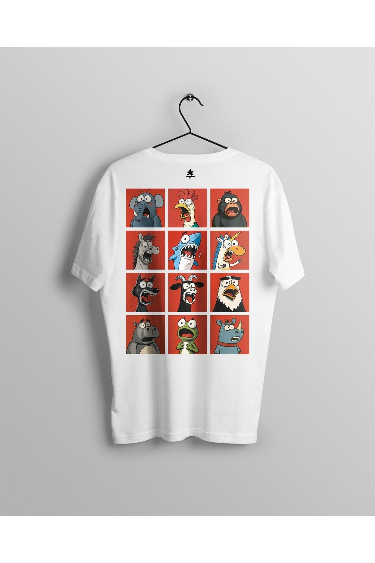 Ct Erkek Oversize Baskılı T-Shirt - Animals