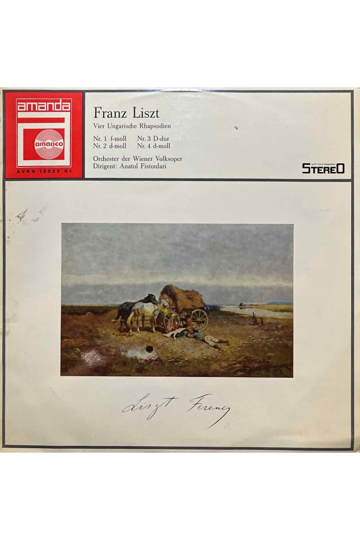 Plak İstasyonu Franz Liszt Vier Ungarische Rhapsodien Classic LP Plak