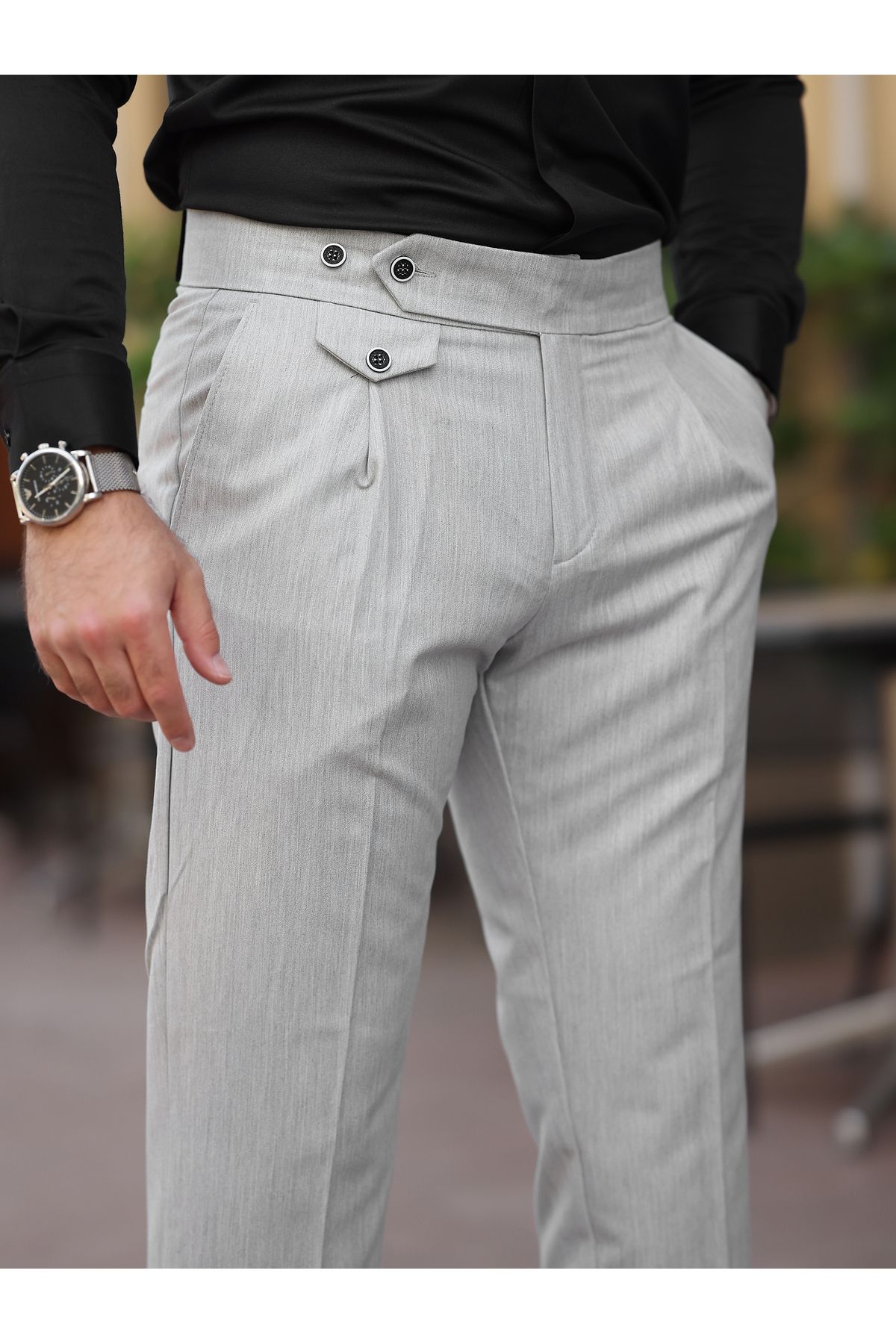 BASEL.CO Premium Pileli Old Money Kumaş Pantolon