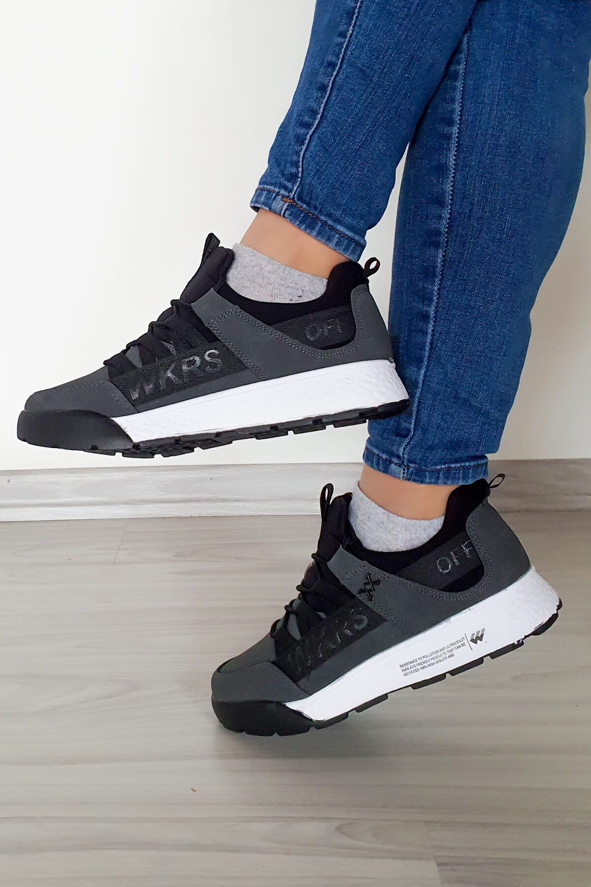 Ayakkabı Durağı Kadın Siyah Füme Günlük Spor Ayakkabı Sneaker