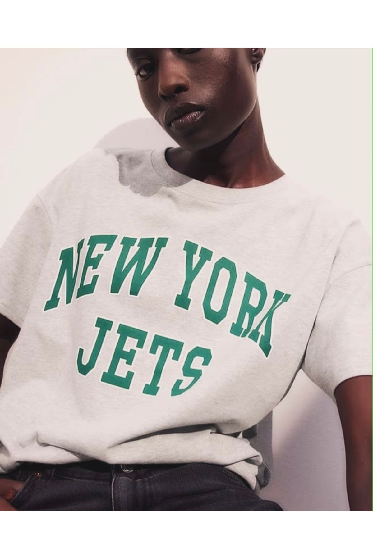 SADE New York baskılı unisex oversize Tshirt
