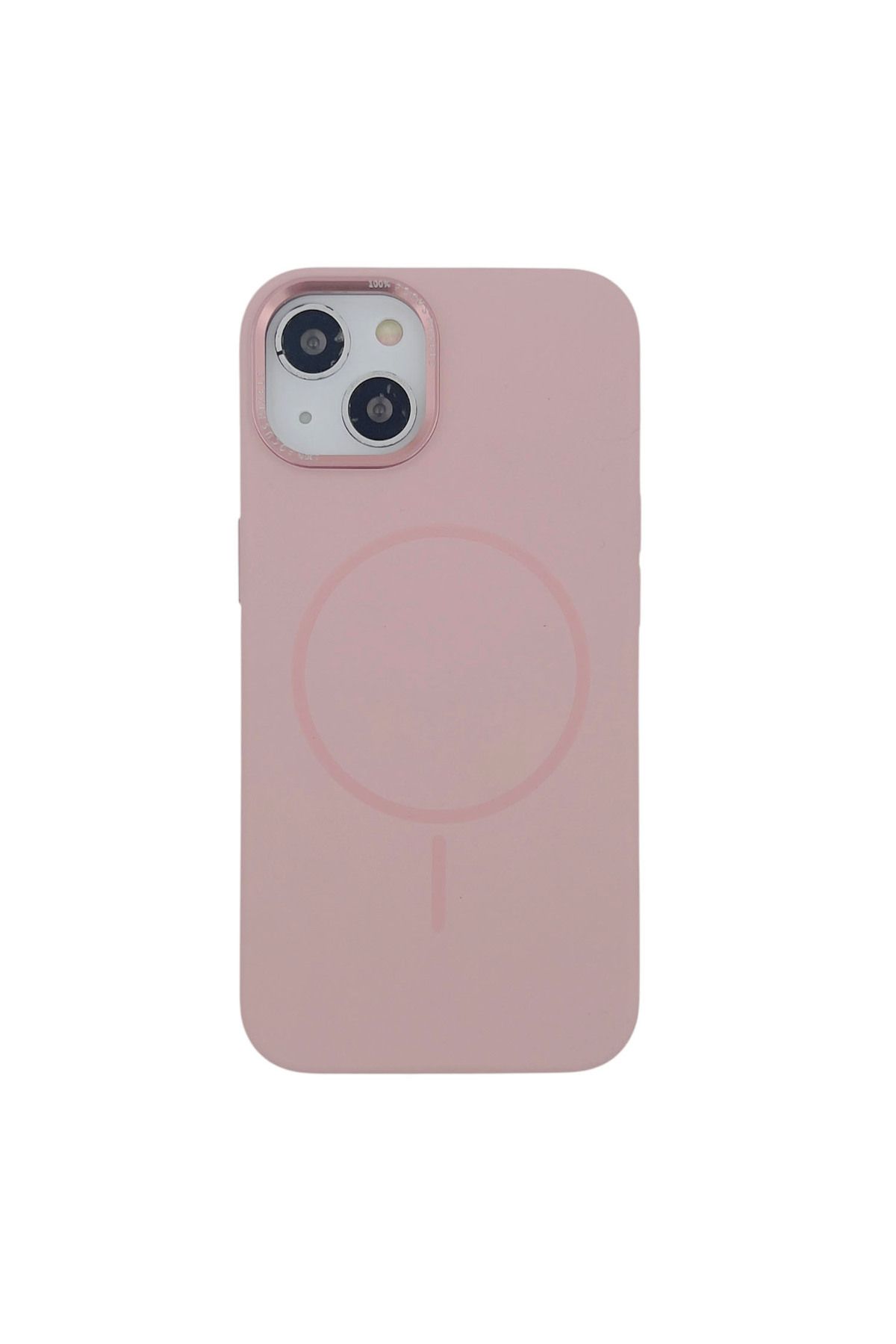 Nettech iPhone 13 Uyumlu Magsafe Arka Koruma Kılıf (Pembe)