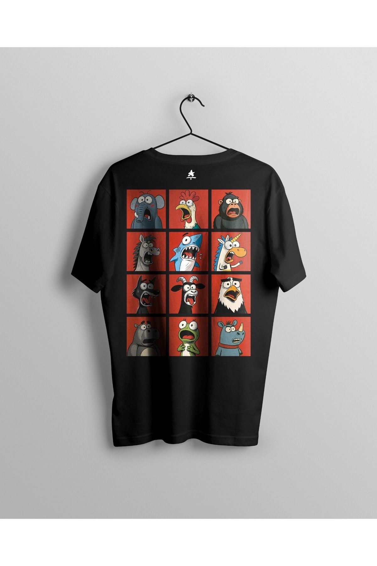 Ct Erkek Oversize Baskılı T-Shirt - Animals