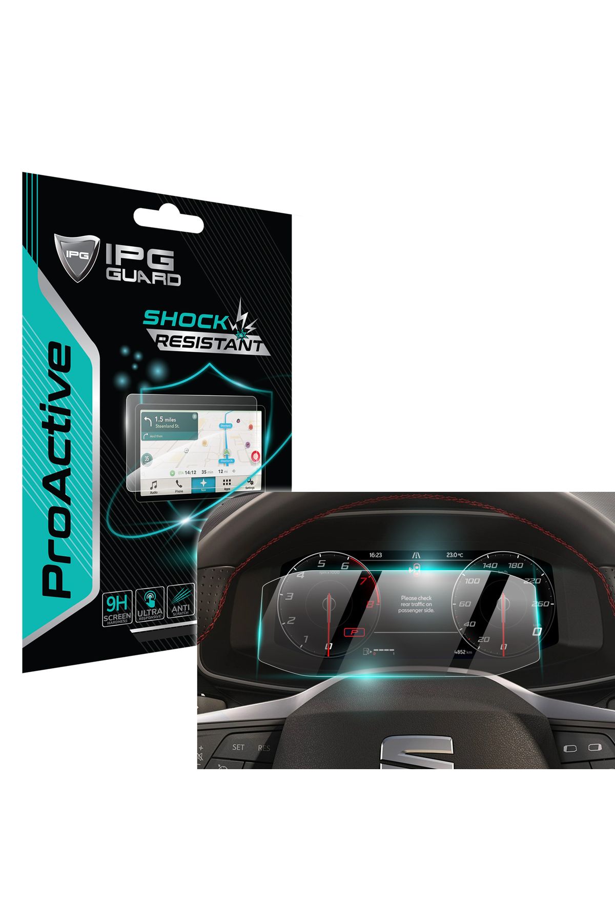 Ipg Seat Leon 10.25 Inch Gösterge Paneli için 9H Nano IPG ProActive Ekran Koruma