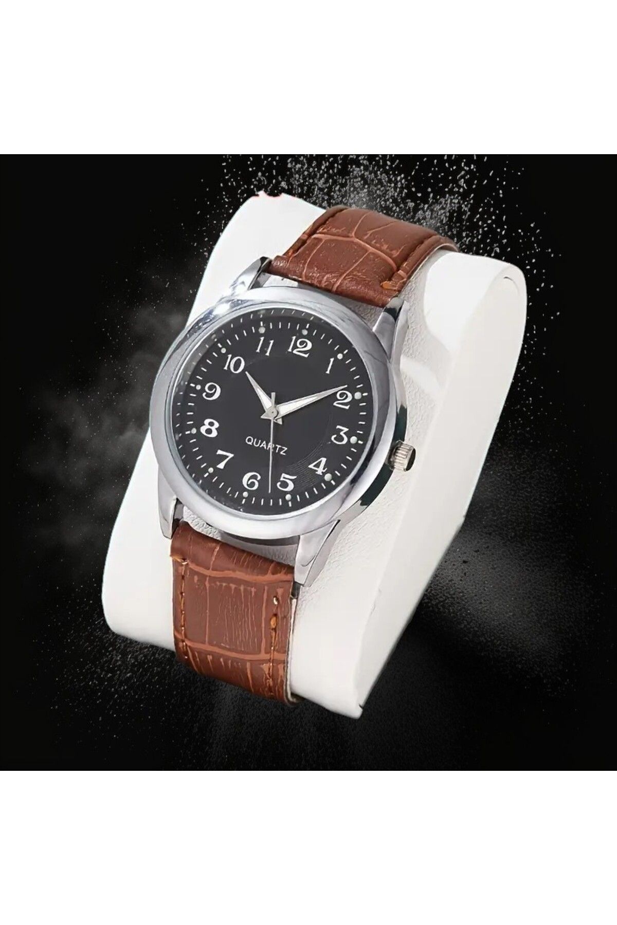 Feron accessories Altın Kasa Erkek Kol Saati – Deri Kordonlu Analog Saat TM-521