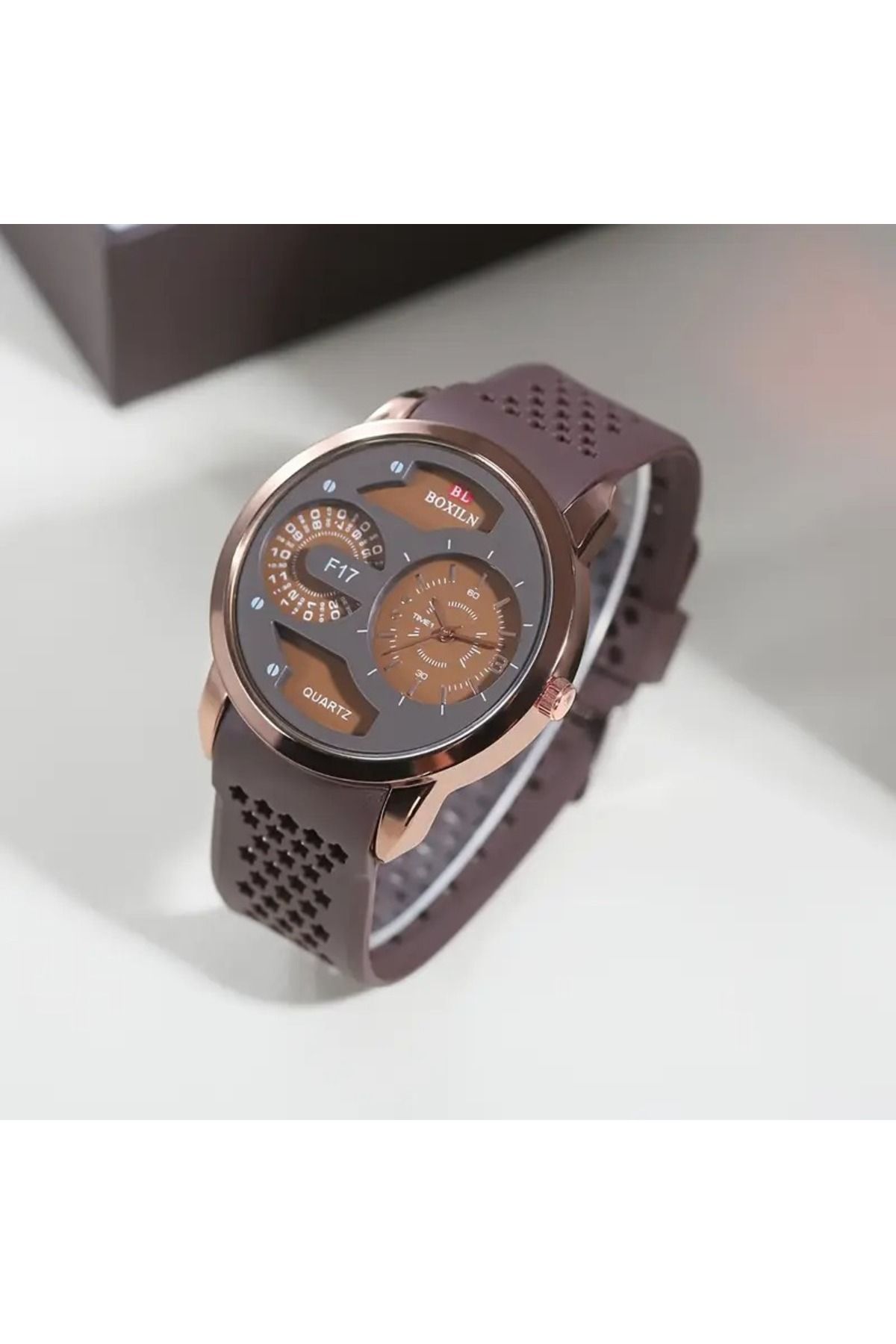 Feron accessories Erkek Analog Dijital Spor Saat - Silikon Kordonlu Quartz Kol Saati TM-057