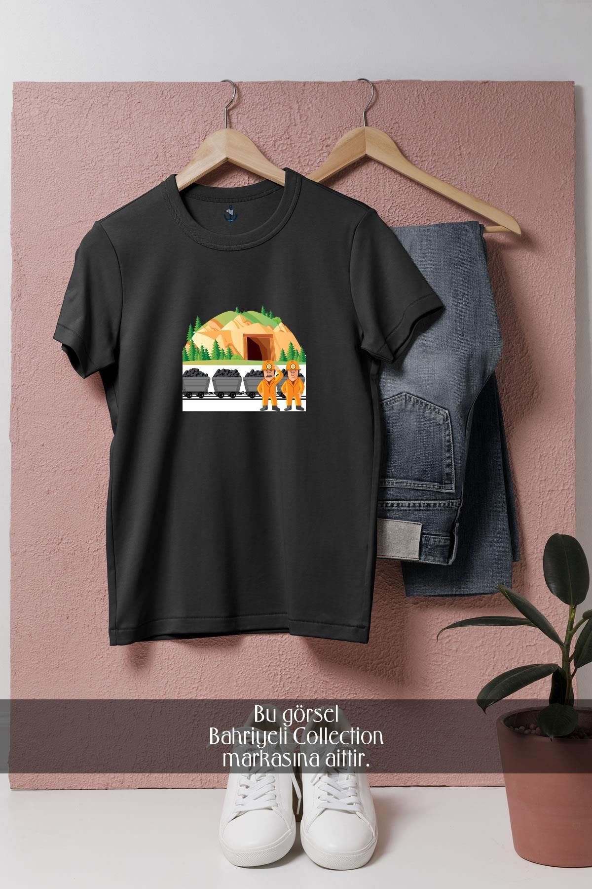 Bahriyeli Collection Oversize Maden _ Madenci _ Mine Tasarımlı Unisex T-Shirt
