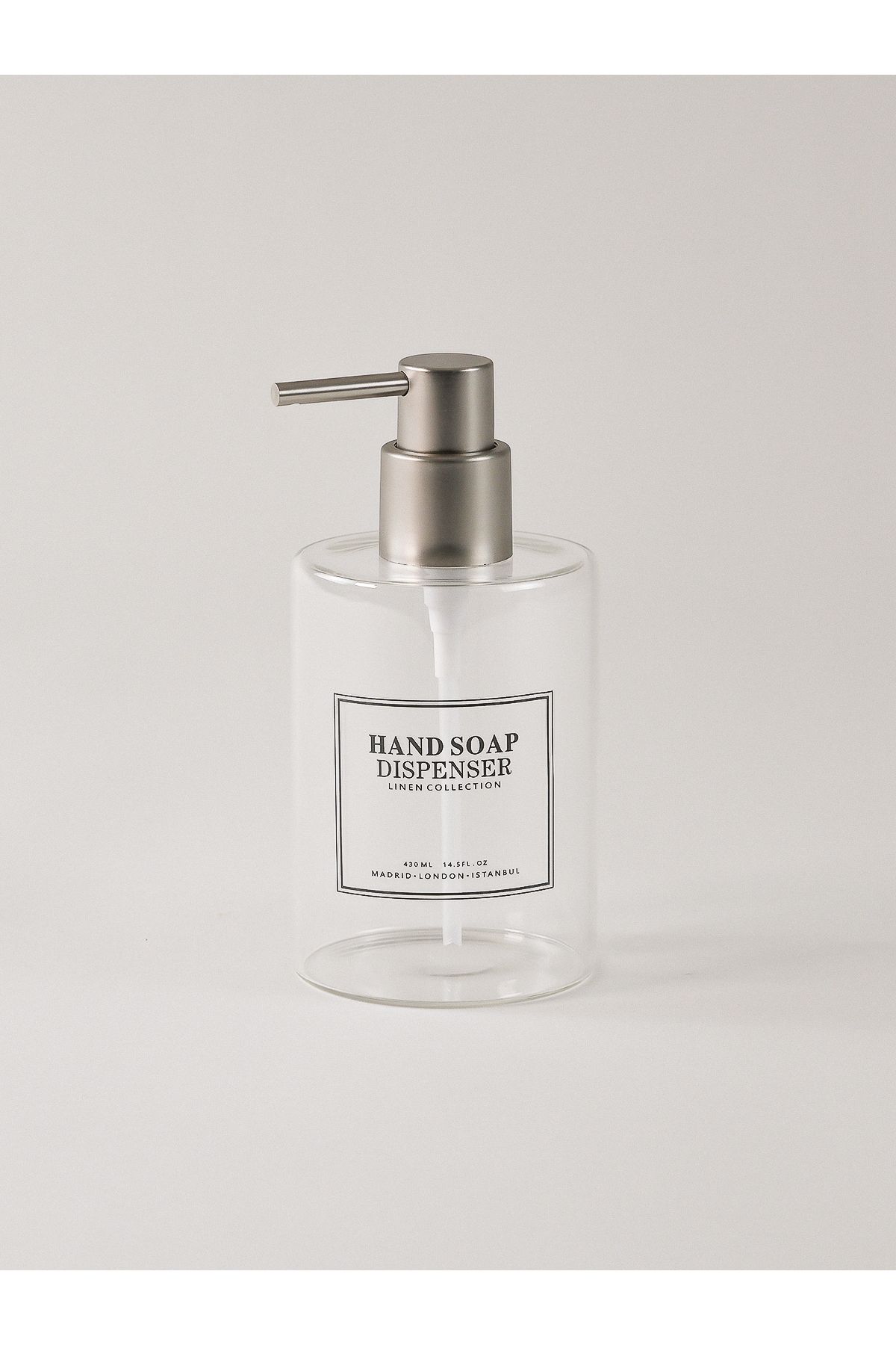 Minihol Linen Cam Sıvı Sabunluk (430 ml)