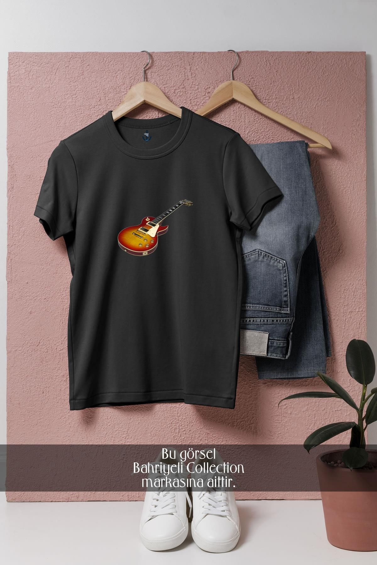 Bahriyeli Collection Oversize Acoustic-Electric Guitar Tasarımlı Unisex T-Shirt