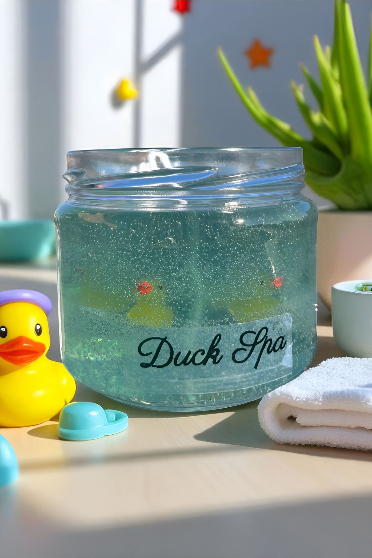 LUMİNARY CANDLE Ördek Spa Detaylı Jel Kavanoz Mum / Duck Spa / Lavanta Kokulu