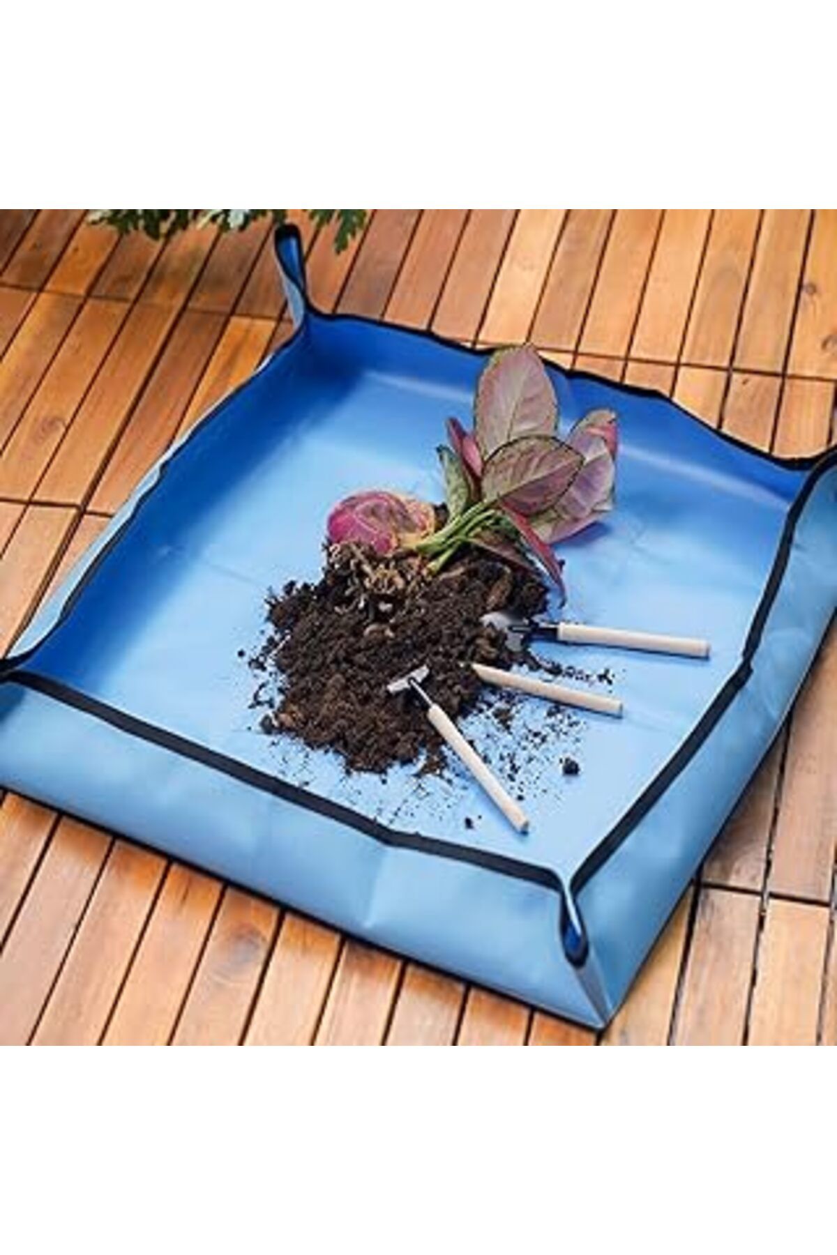 Pazarcan Tineke Çiçek Saksı Toprağı Aktarımı Için Su Geçirmez Ped 50x50 Cm 1 Adet Mavi