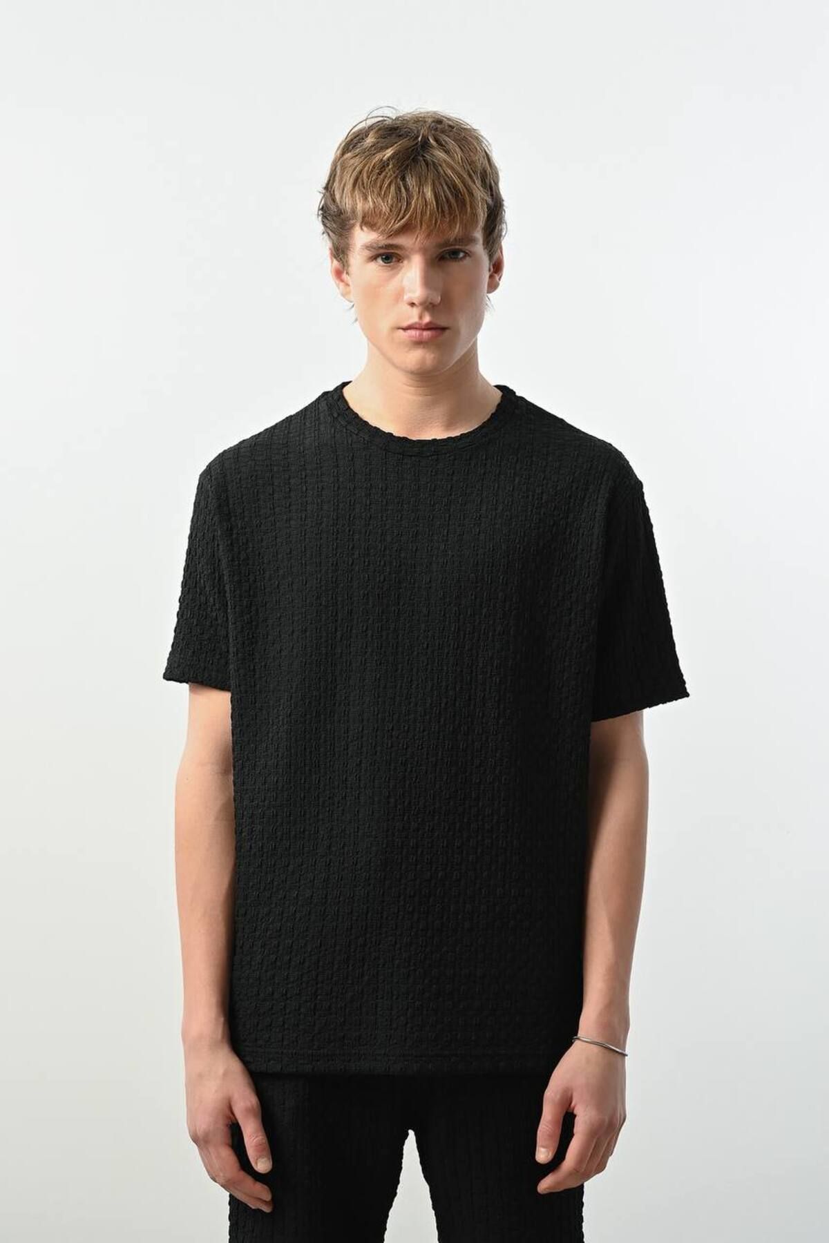 MARRAKECH Bisiklet Yaka Dokulu Erkek T-Shirt