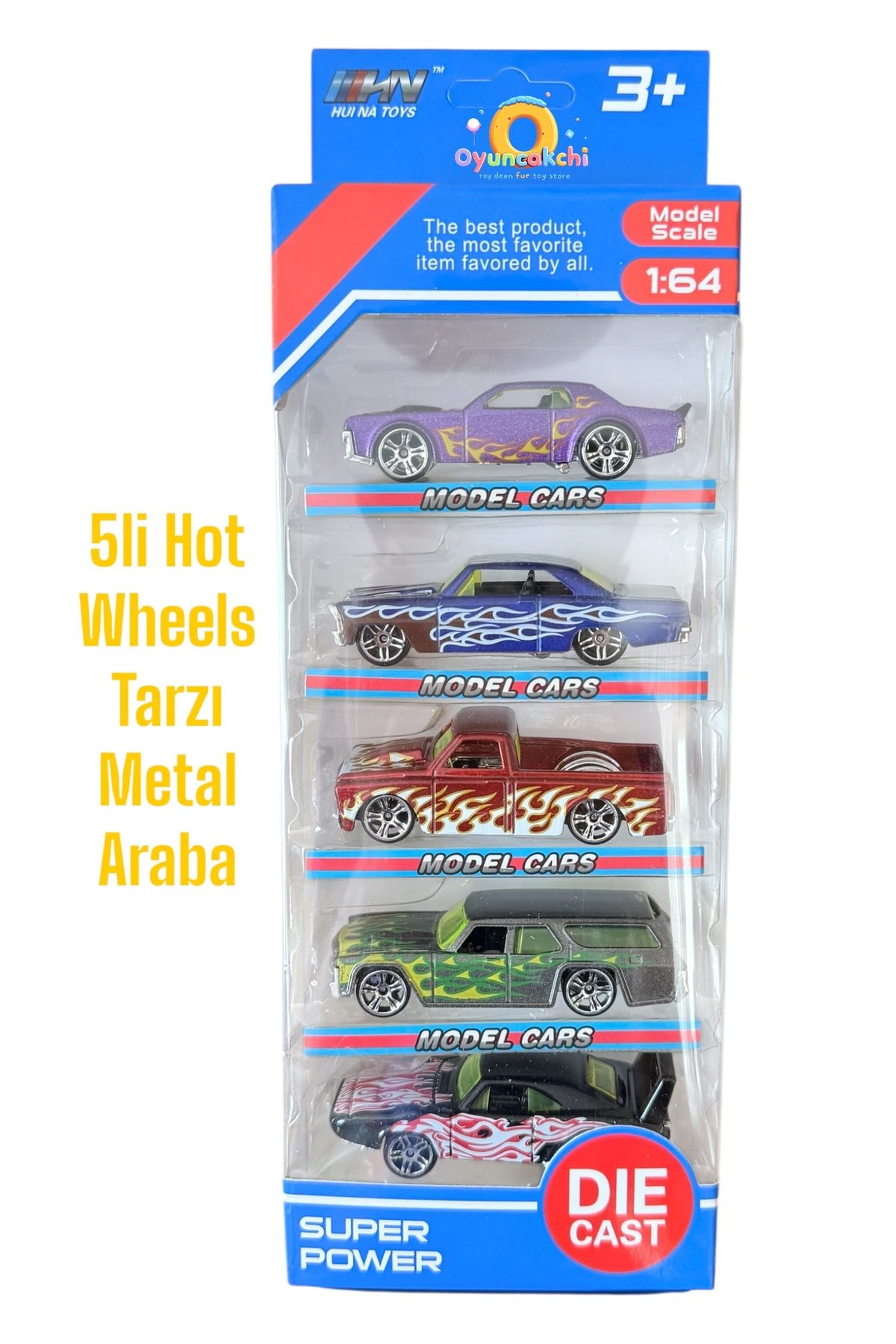 tmtoysandmore Metal Araba 5li Metal Arabalar Serisi HW Tarzı Metal Model Araba 5li Yollanır