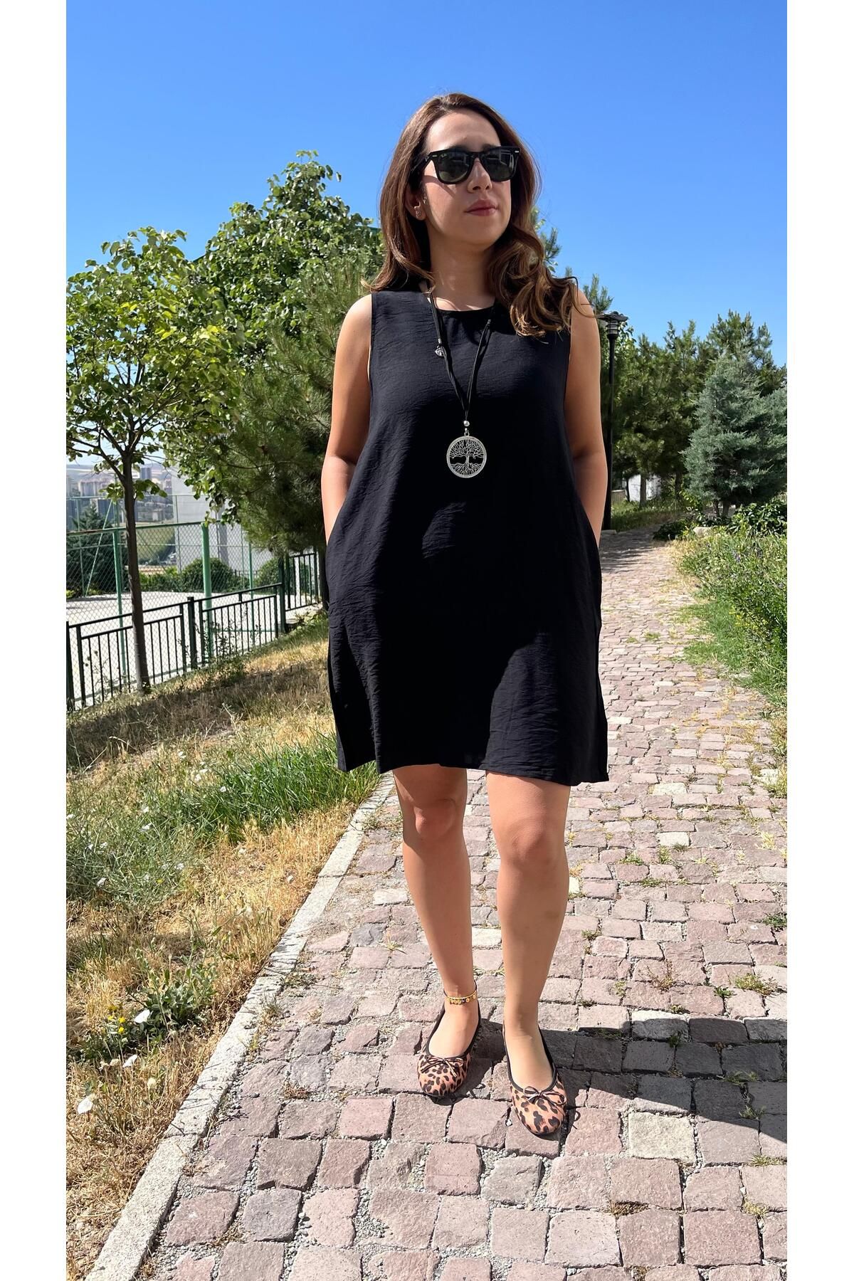 Gizybutik Cepli Müslin Kumaş Çan Elbise