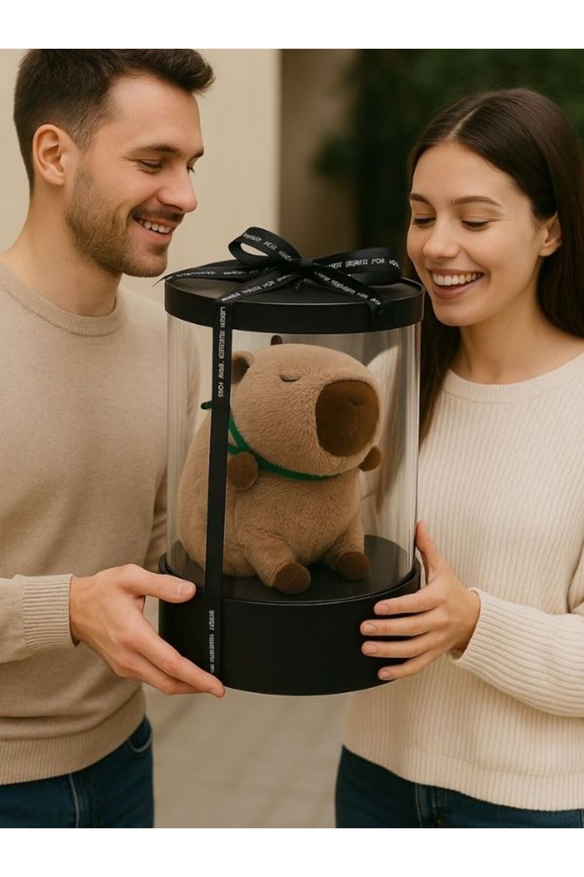 NUNU Kalbimin Minik Temsilcisi-TontiKapibara-Sevgiliye Özel Hediye Kapibara-25cm
