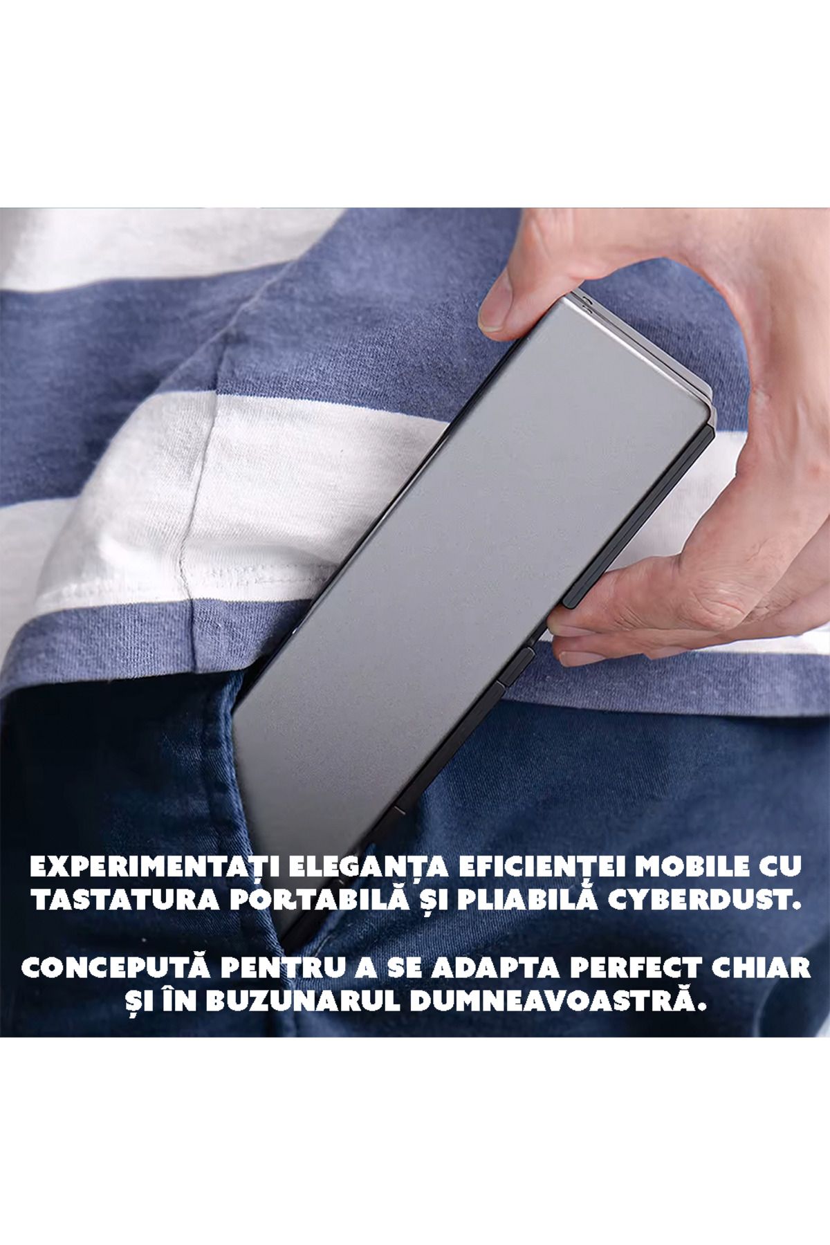 CYBERDUST-Foldable keyboard, CYBERDUST, Portable, Compact, Lightweight, Compatible with iOS and Android devices 3