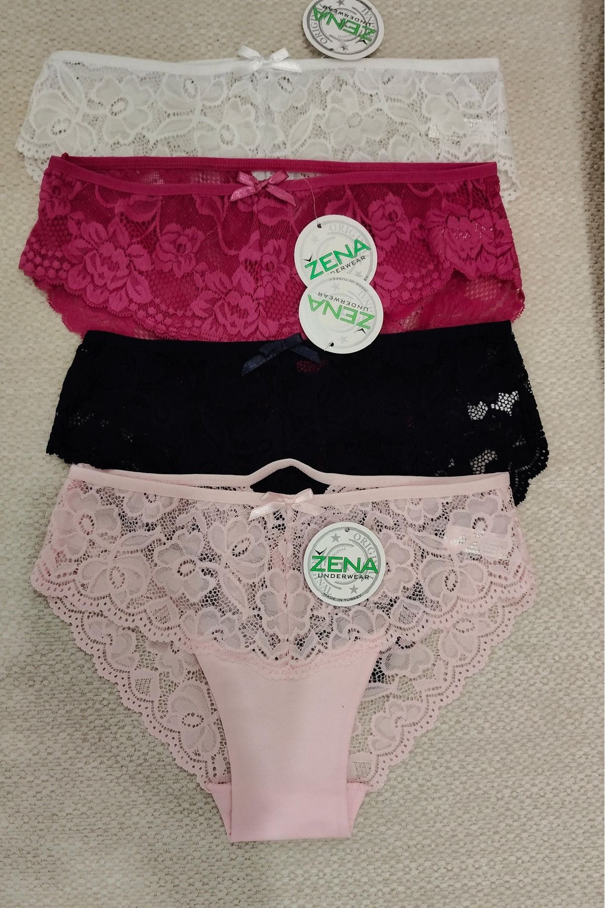 Butik Ağı Pamuklu Kadın Dantelli Külot 4'lü