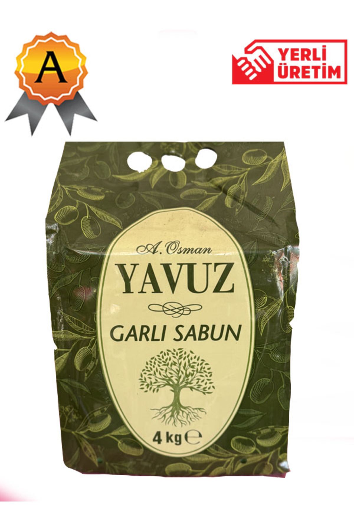Yavuz Doğal Garlı Sabun Yeşil 4 Kg. Torba Cilt Bakımı Etkili
