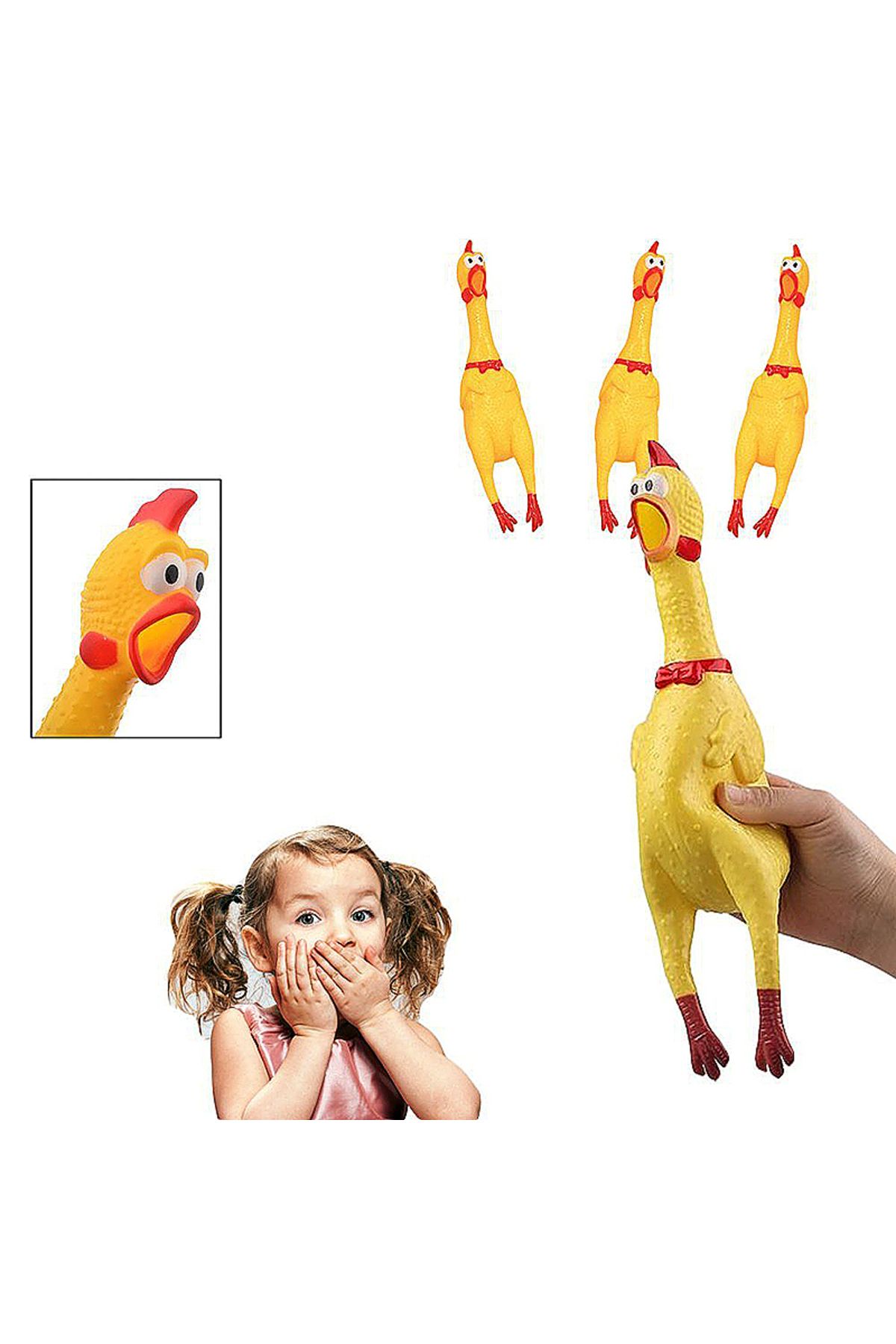 WENTER Öten Çığlık Atan Horoz Tavuk Civciv Köpek Kedi Için Bağıran Sesli Oyuncak L Boy 36 Cm