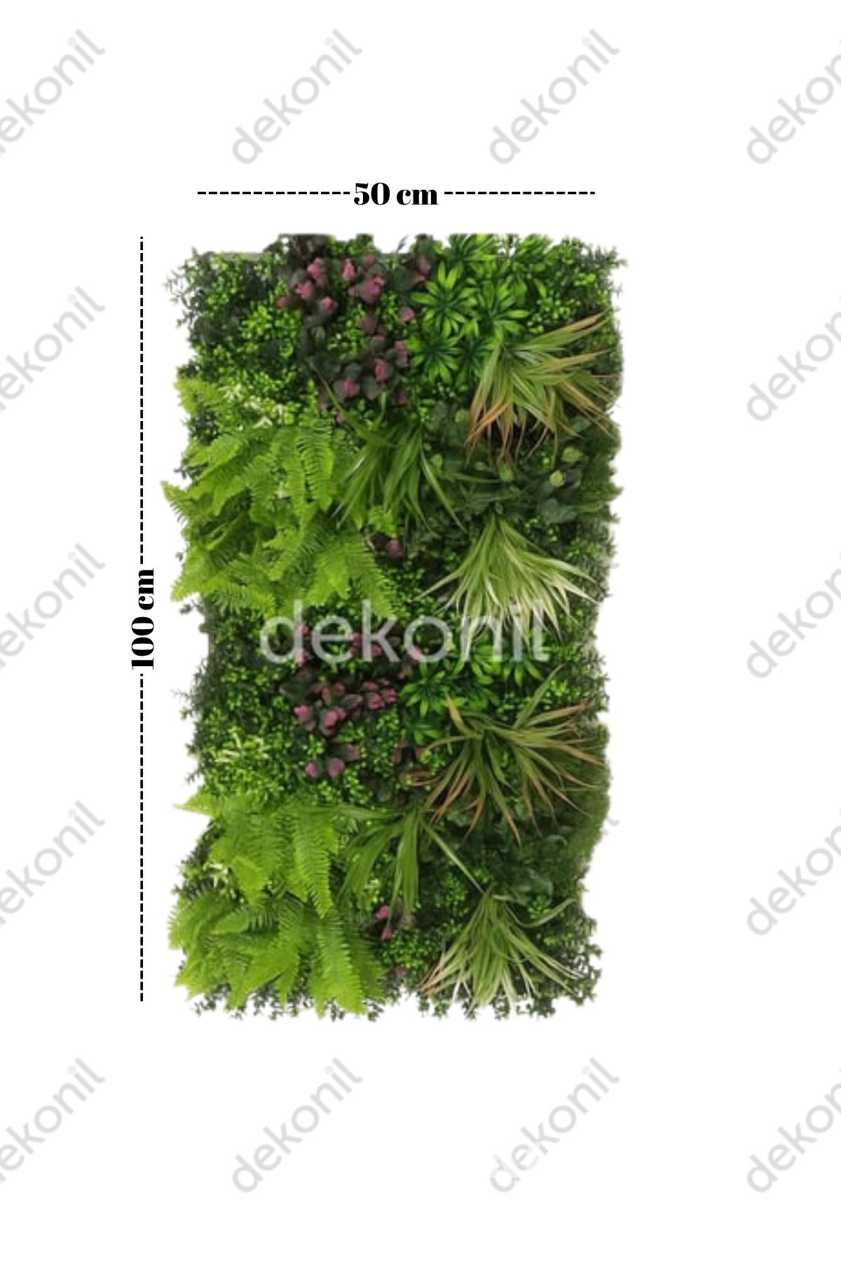 Dekonil Yapay Bitki & Çiçek Dikey Bahçe Paneli 50*100cm