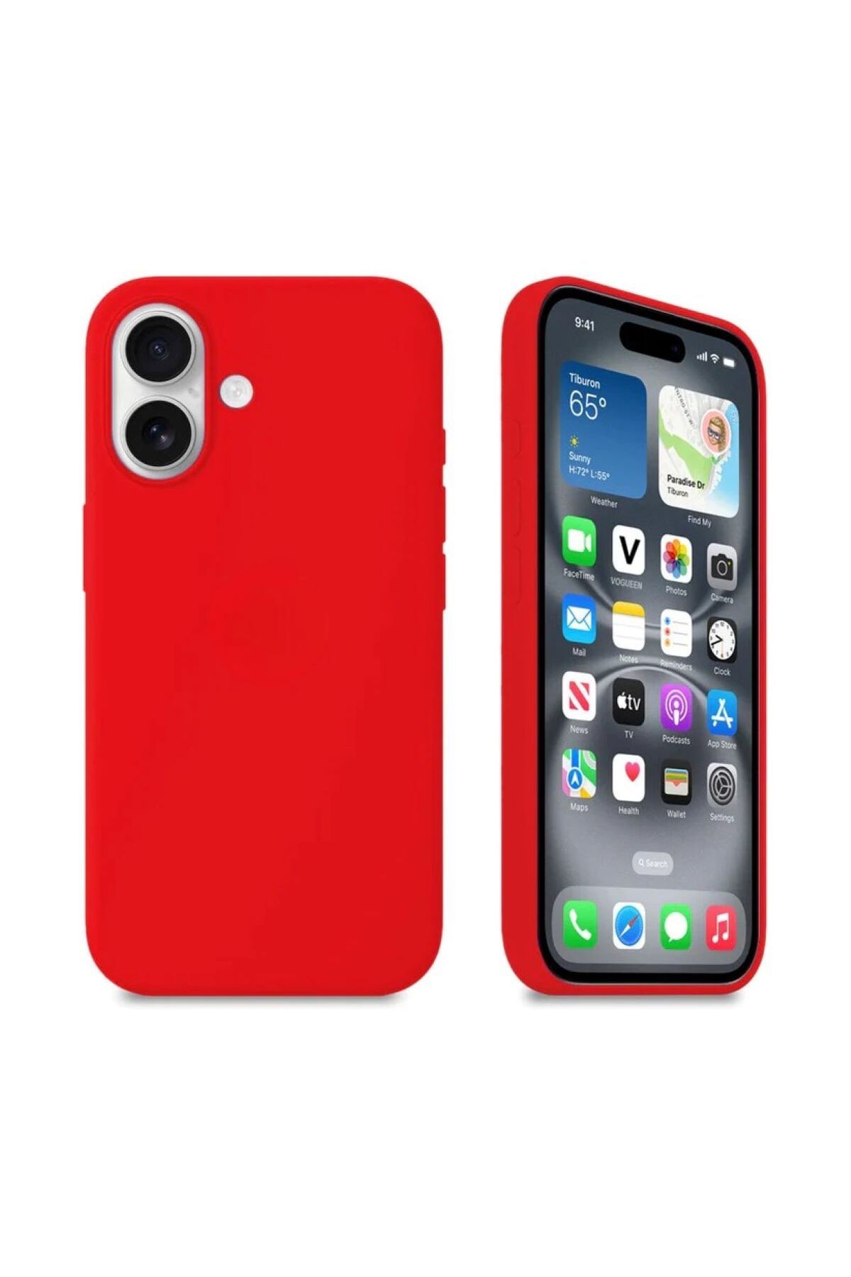 CatzeiN İphone 16 Plus İle Uyumlu İçi Kadife Lansman Silikon Kılıf
