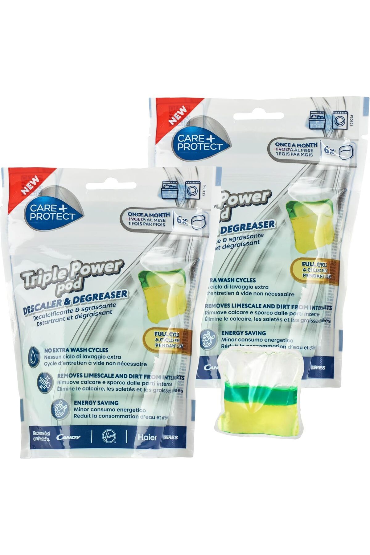Care Protect Care+Protect Çamaşır ve Bulaşık Makinesi İçin Temizleyici, Kireç Çözücü ve Yağ Giderici