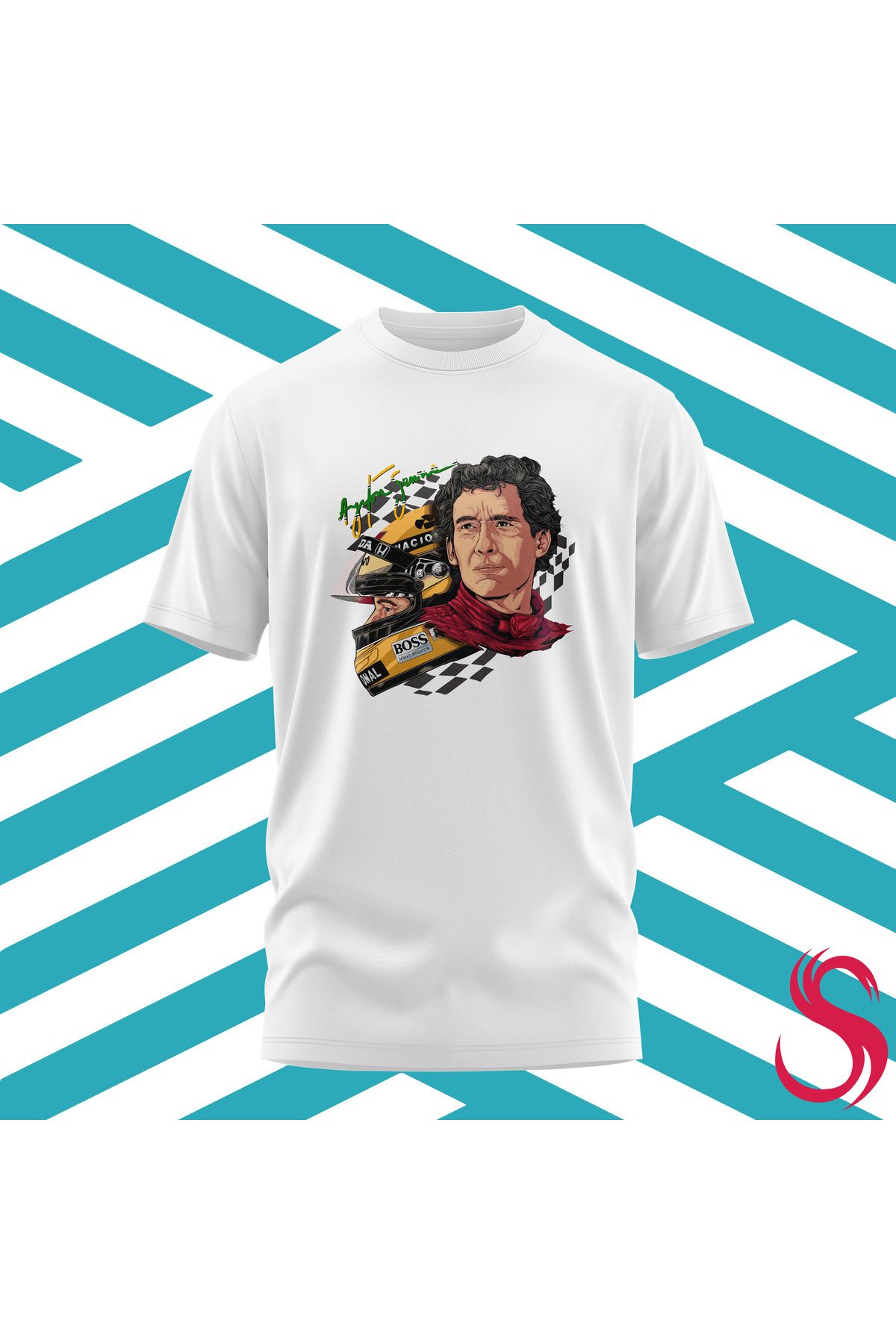 Scudetto T-Shirt Aytron Senna Portre Unisex Tişört