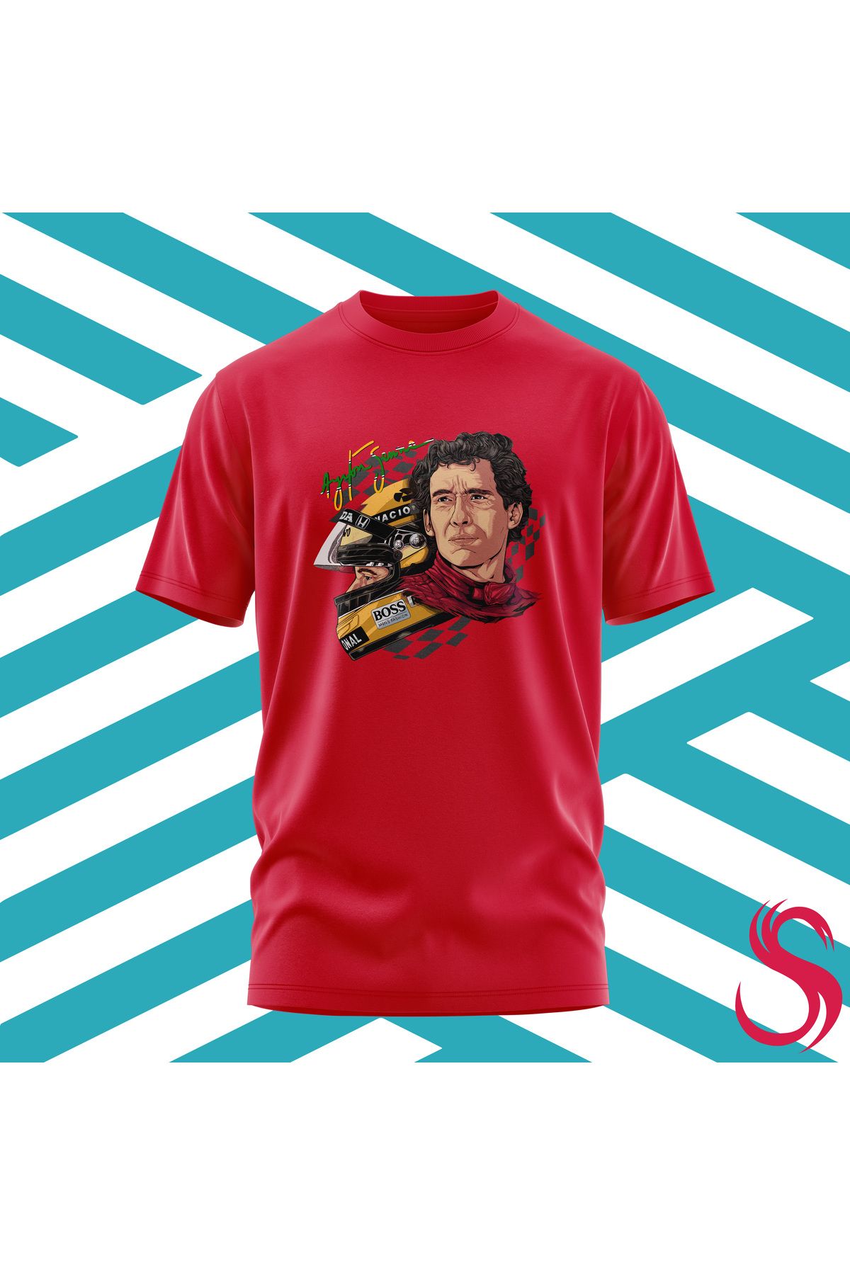 Scudetto T-Shirt Aytron Senna Portre Unisex Tişört