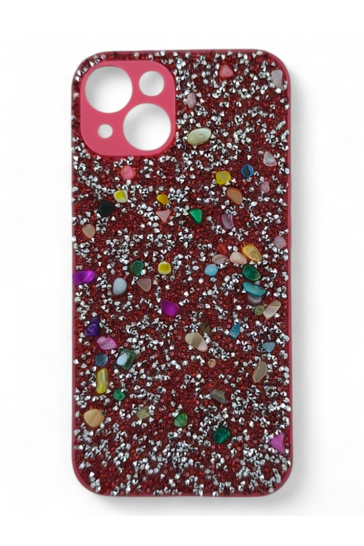 batuteknoloji Apple İphone 14 BatuTeknoloji Kırçıllı Milena Taşlı Silikon Kılıf