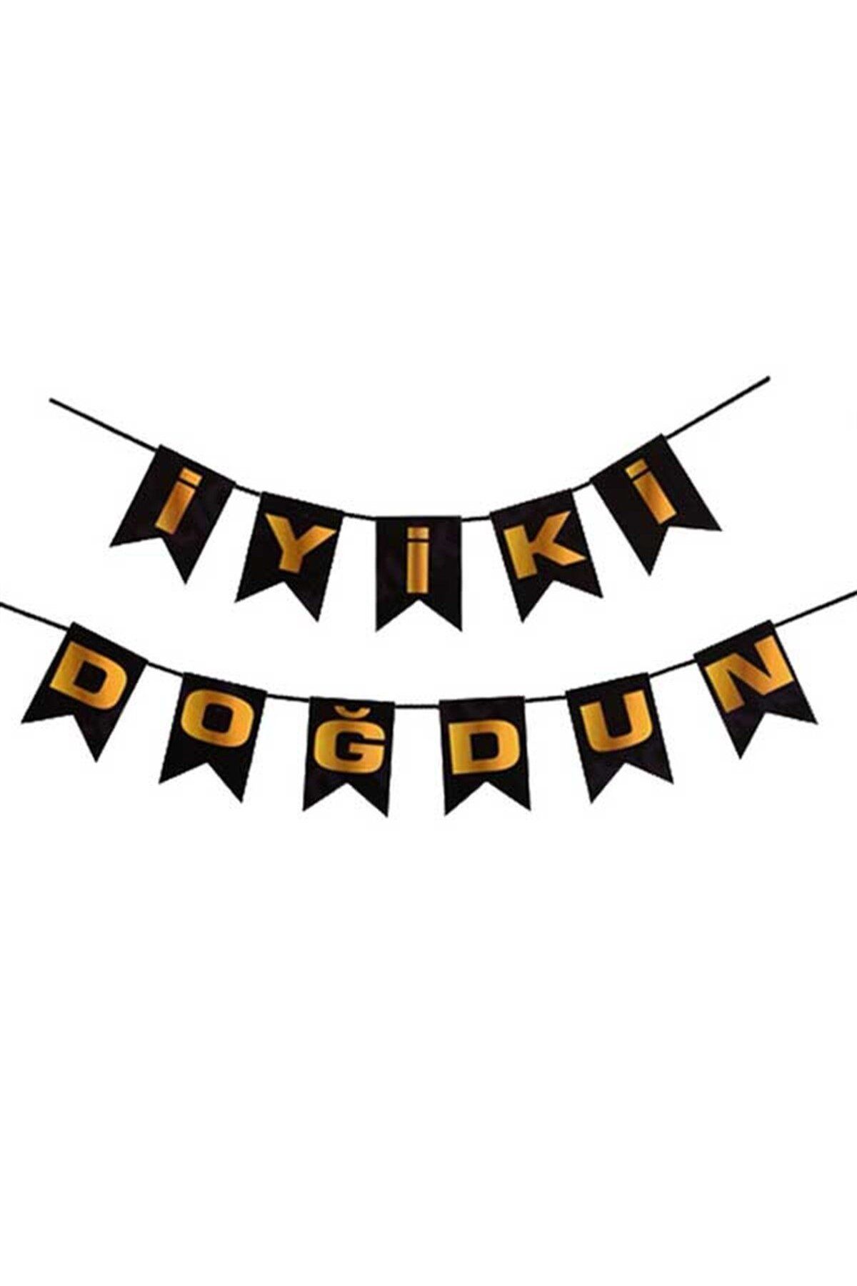 ZENVİVA SİYAH-GOLD İYİ Kİ DOĞDUN BANNER