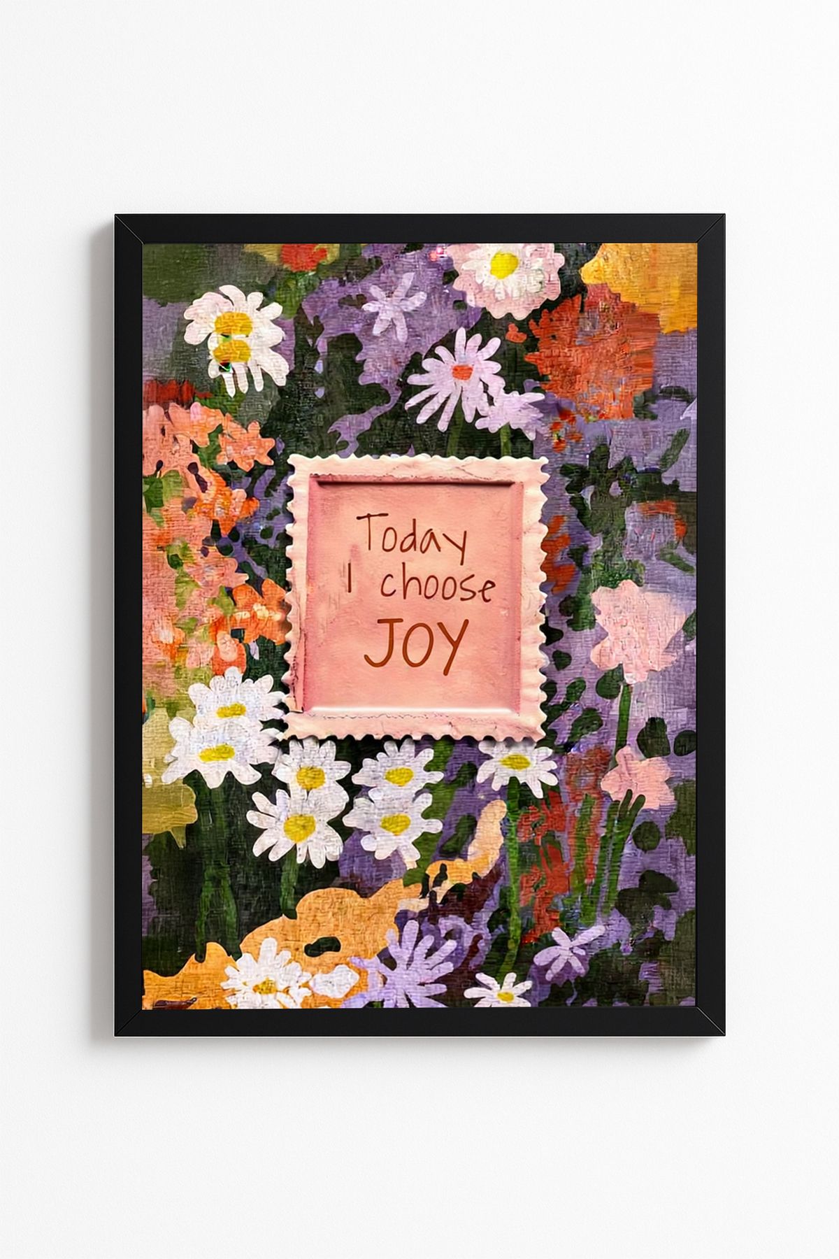 Patte Today I Choose JOY - Minimalist Motivasyon Posteri - Çerçevesiz Poster Yüksek Kaliteli Tablo