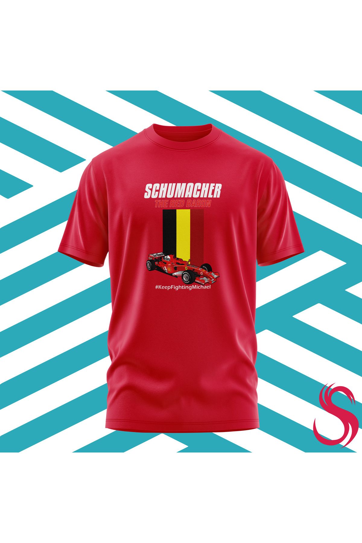 Scudetto T-Shirt Michael Schumacher Red Baron V1 Unisex Tişört