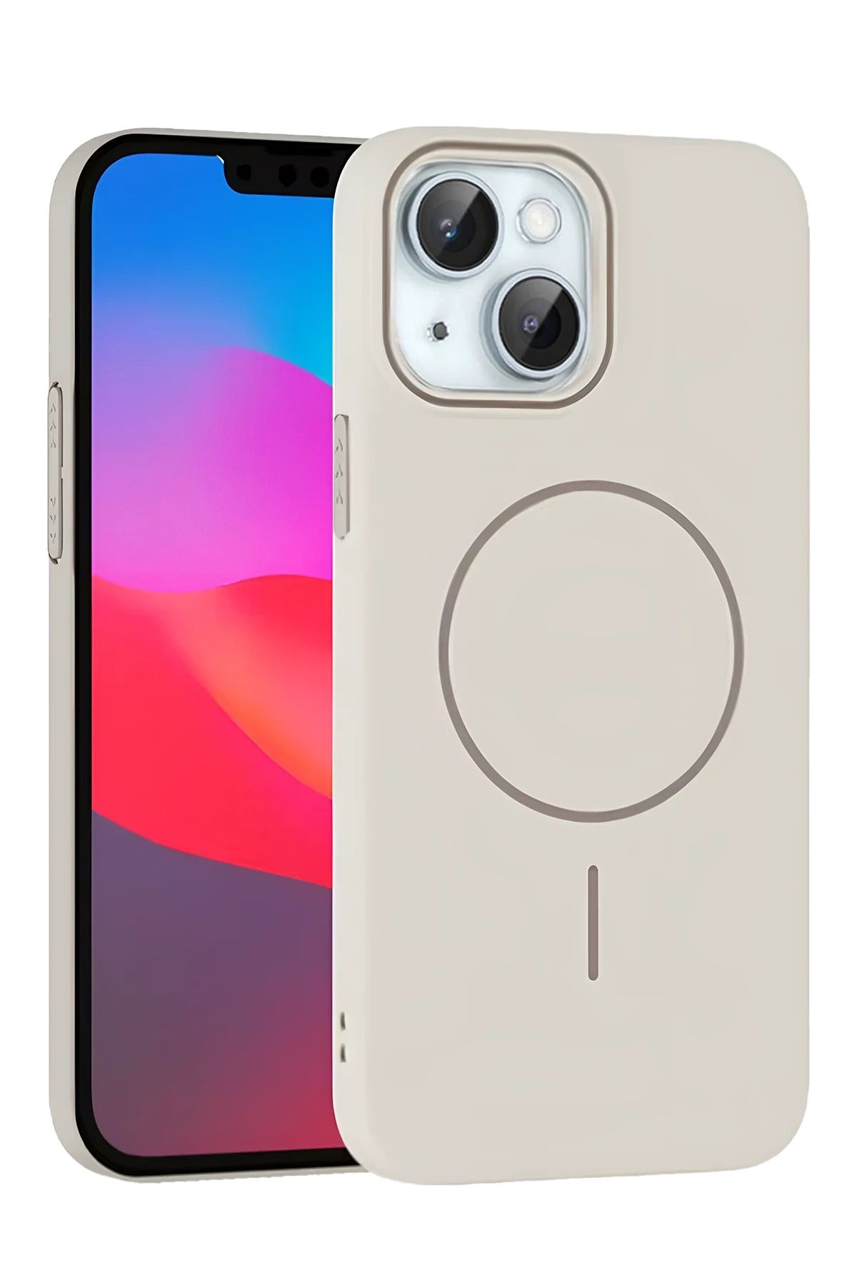 cepmoda iPhonE 15 | BROS Telefon Kılıfı - Magsafe destekli, Kamera Çıkıntılı Kapak | KREM