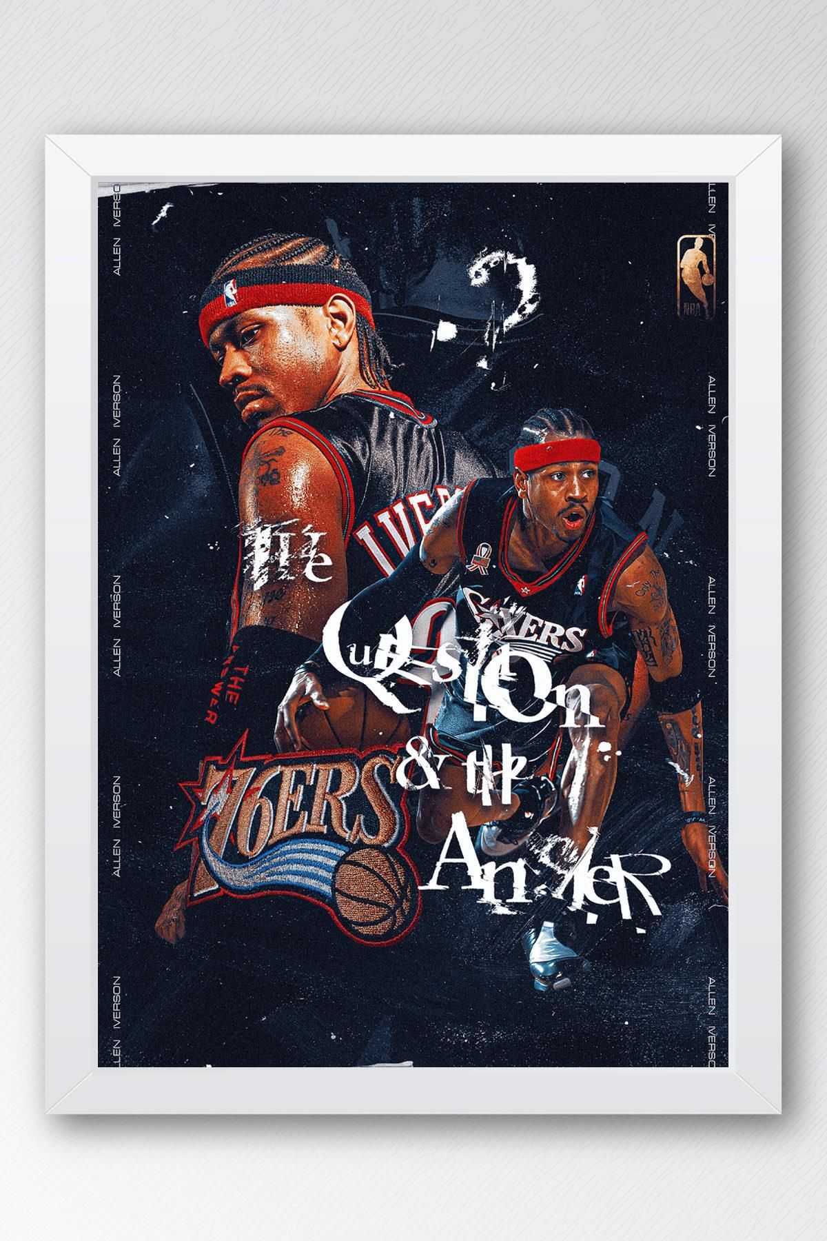 Saturn Allen Iverson Çerçeveli Tablo - Basketbol NBA Posteri Tablo