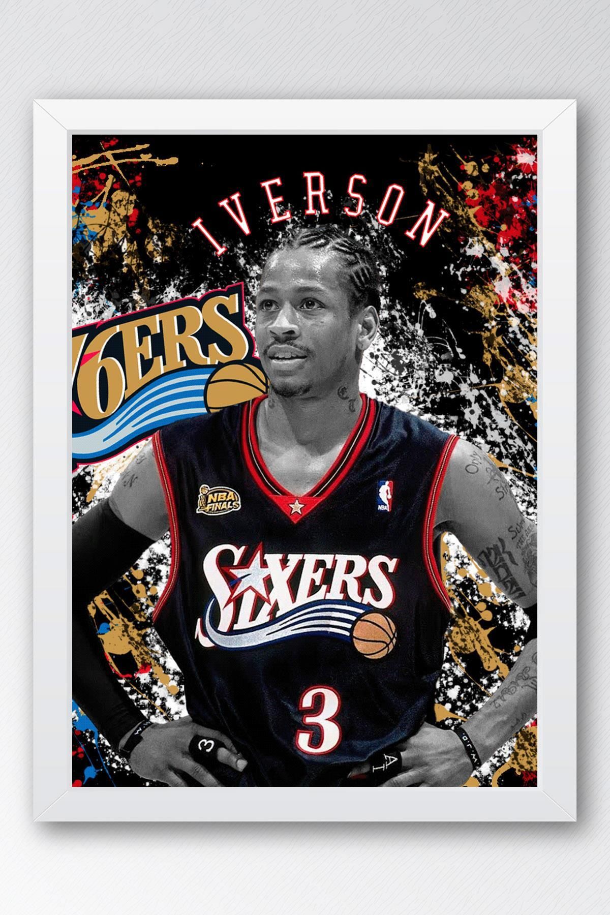Saturn Allen Iverson Çerçeveli Tablo - Basketbol NBA Posteri Tablo