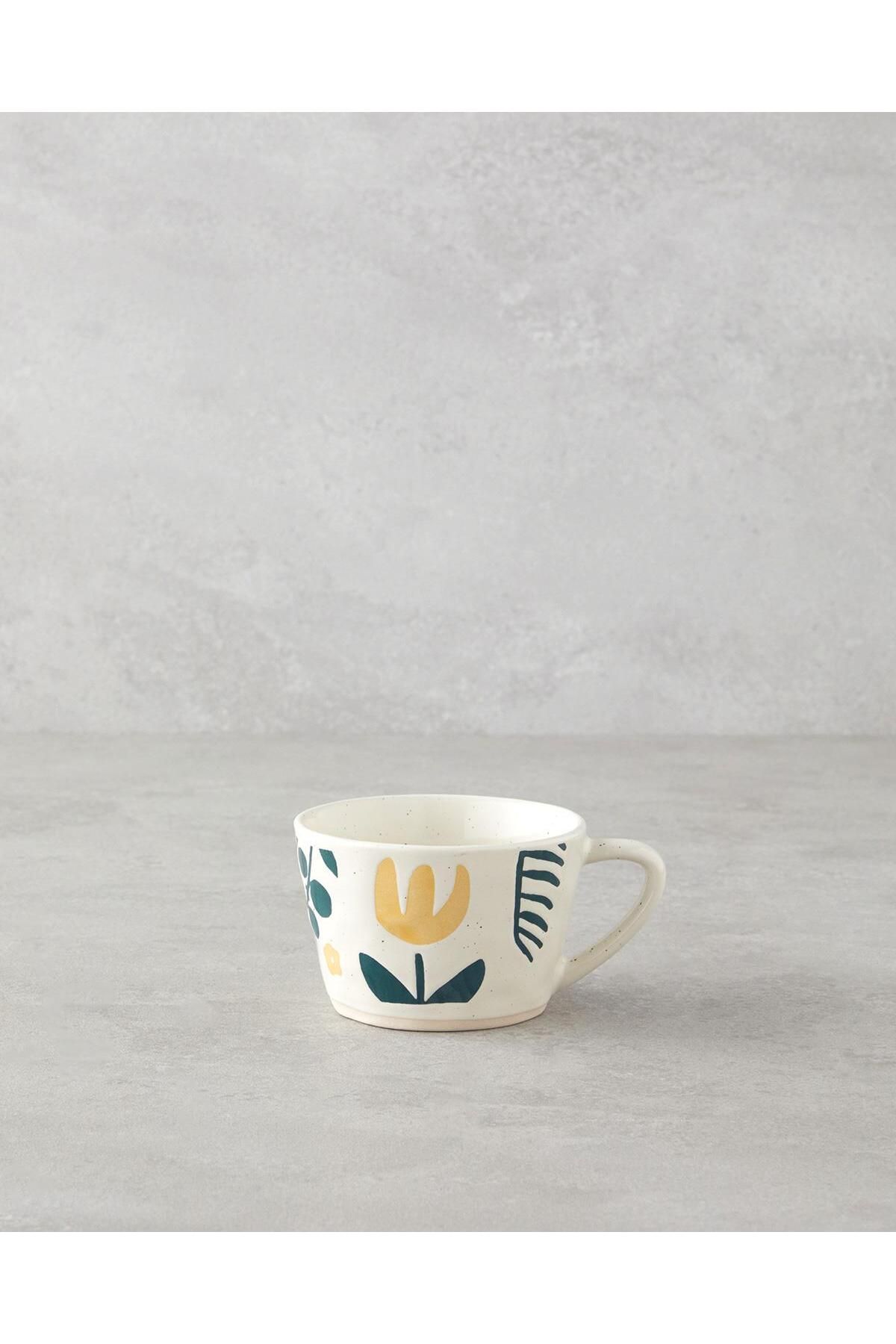 English Home Sun Time Stoneware Kupa 220 ml Sarı-Yeşil