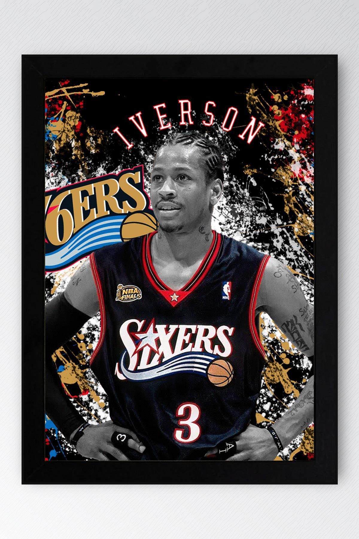 Saturn Allen Iverson Çerçeveli Tablo - Basketbol NBA Posteri Tablo
