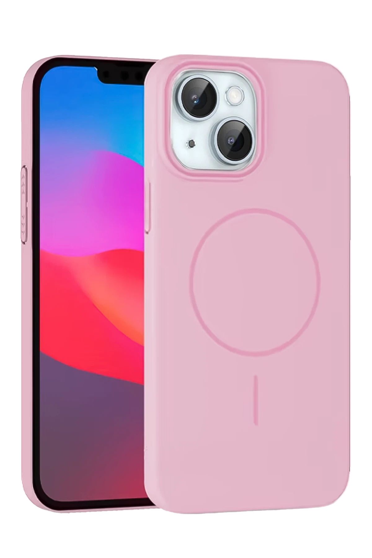 cepmoda iPhonE 13 | BROS Telefon Kılıfı - Magsafe destekli, Kamera Çıkıntılı Kapak | PEMBE