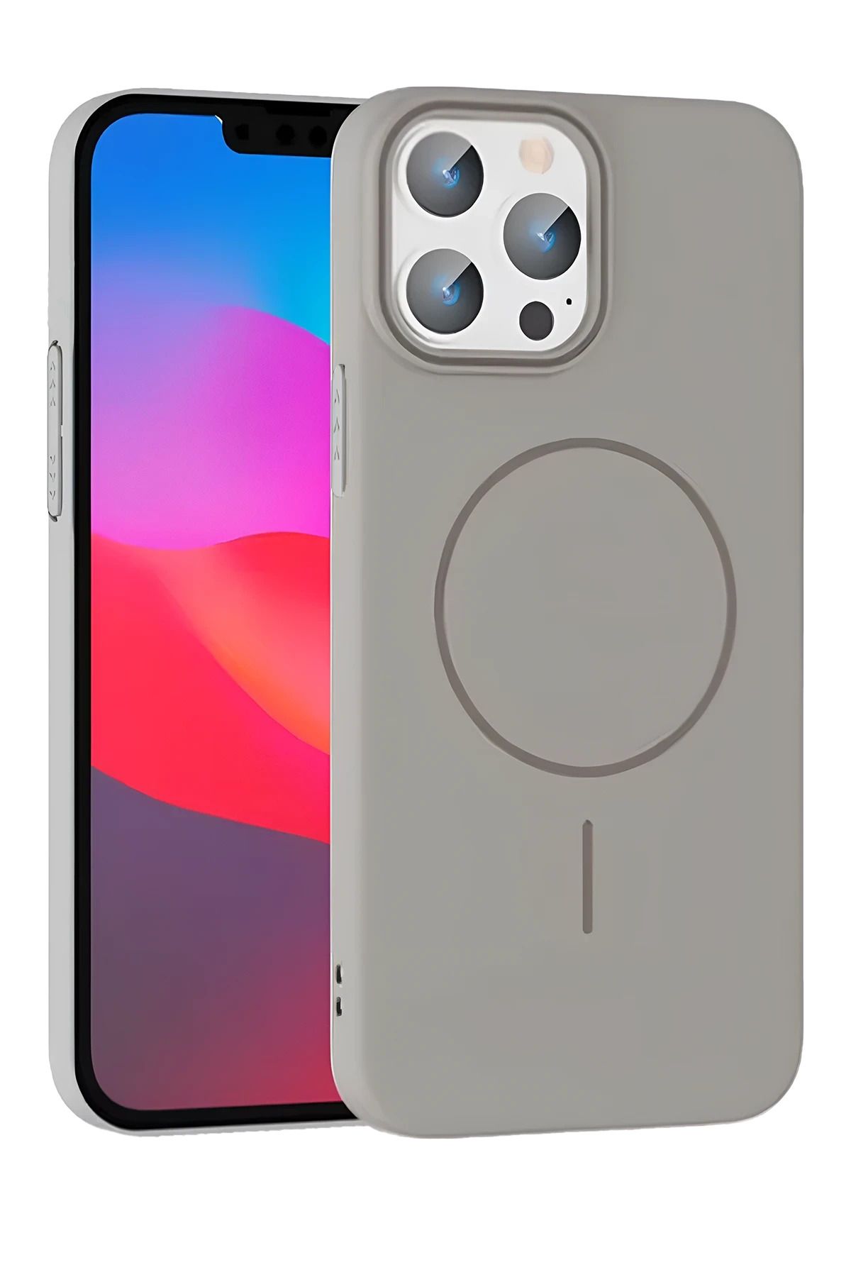cepmoda iPhonE 15 PRO MAX | BROS Telefon Kılıfı - Magsafe destekli, Kamera Çıkıntılı Kapak | TİTAN GRİ