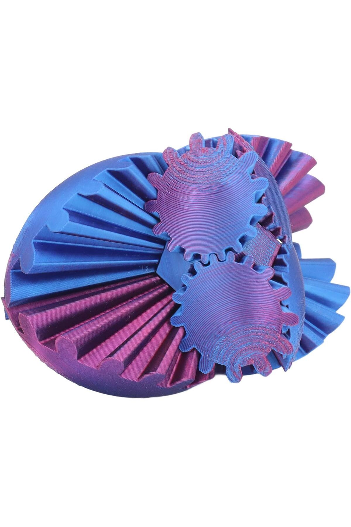 Generic 3D Baskılı Dişli Top – PLA Malzeme, Stres Giderici Dönme Oyuncağı, Taşınabilir Spinner Küre