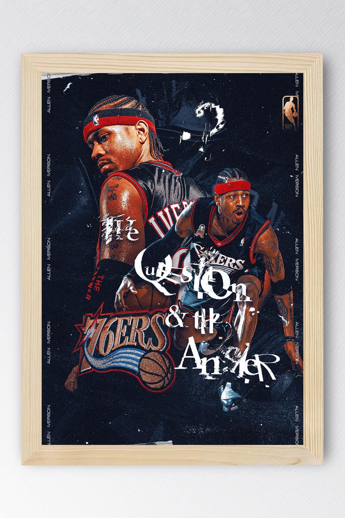 Saturn Allen Iverson Çerçeveli Tablo - Basketbol NBA Posteri Tablo